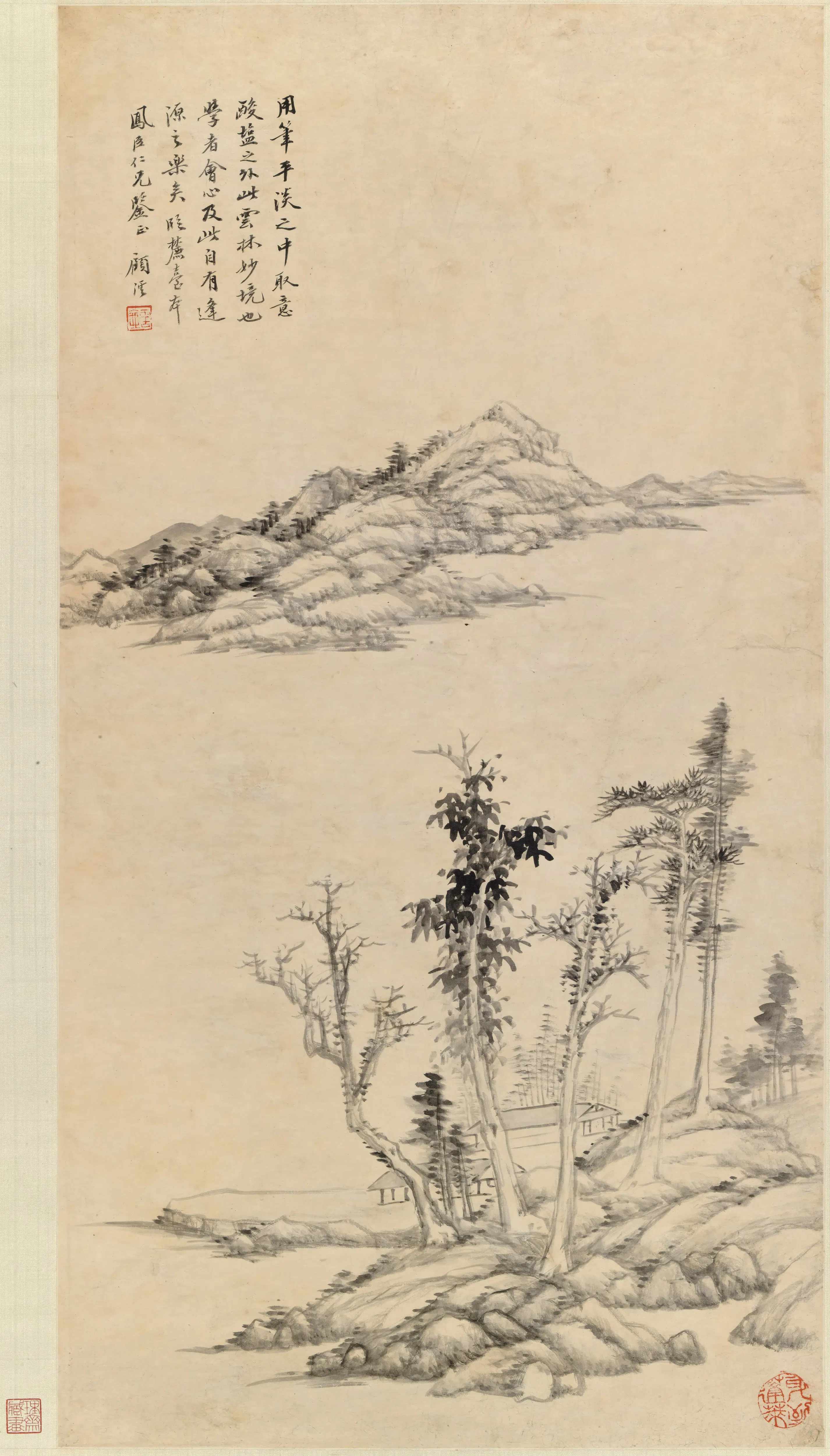 清代【顾沄】《山水图轴》 第1张