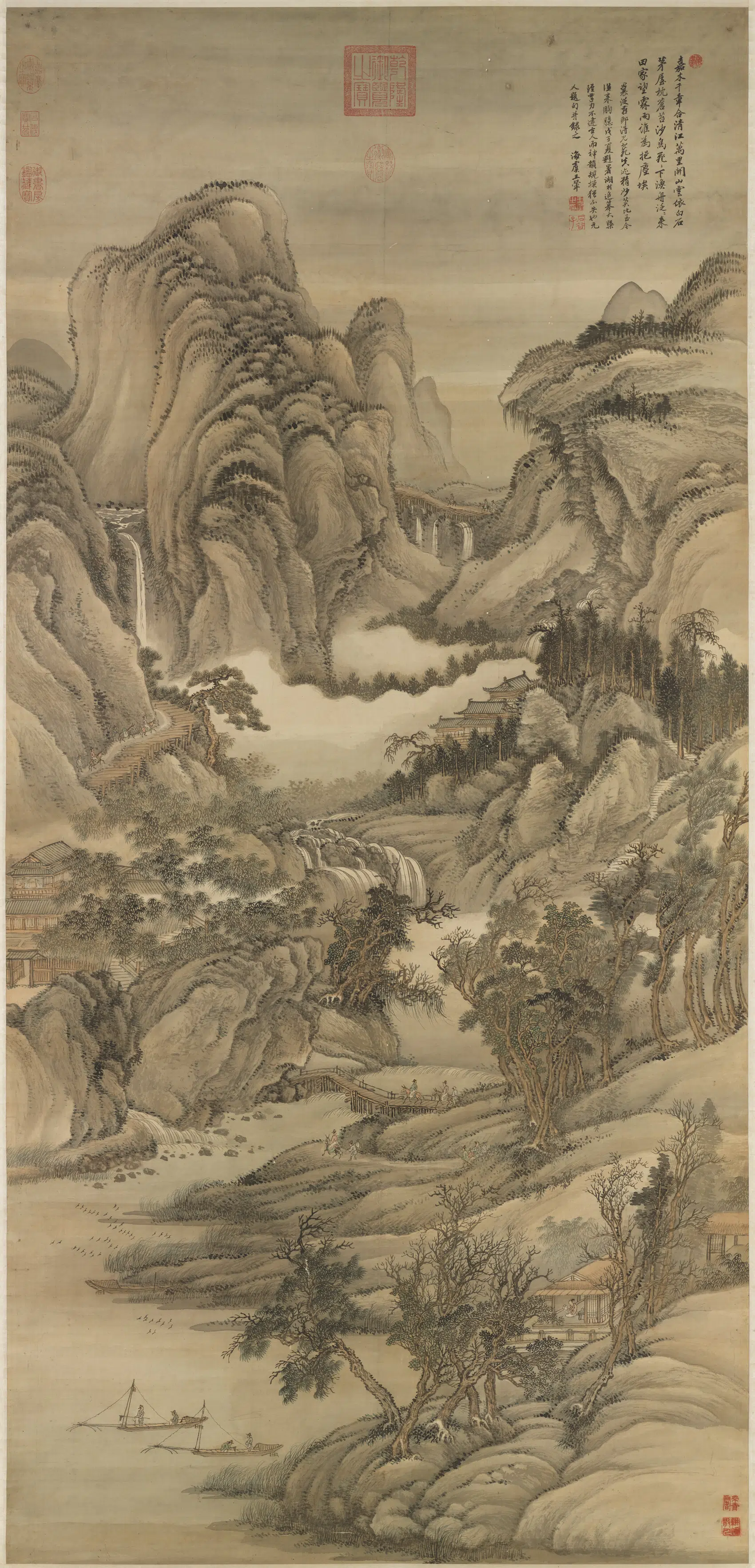 清代【王翚】《山水图轴》