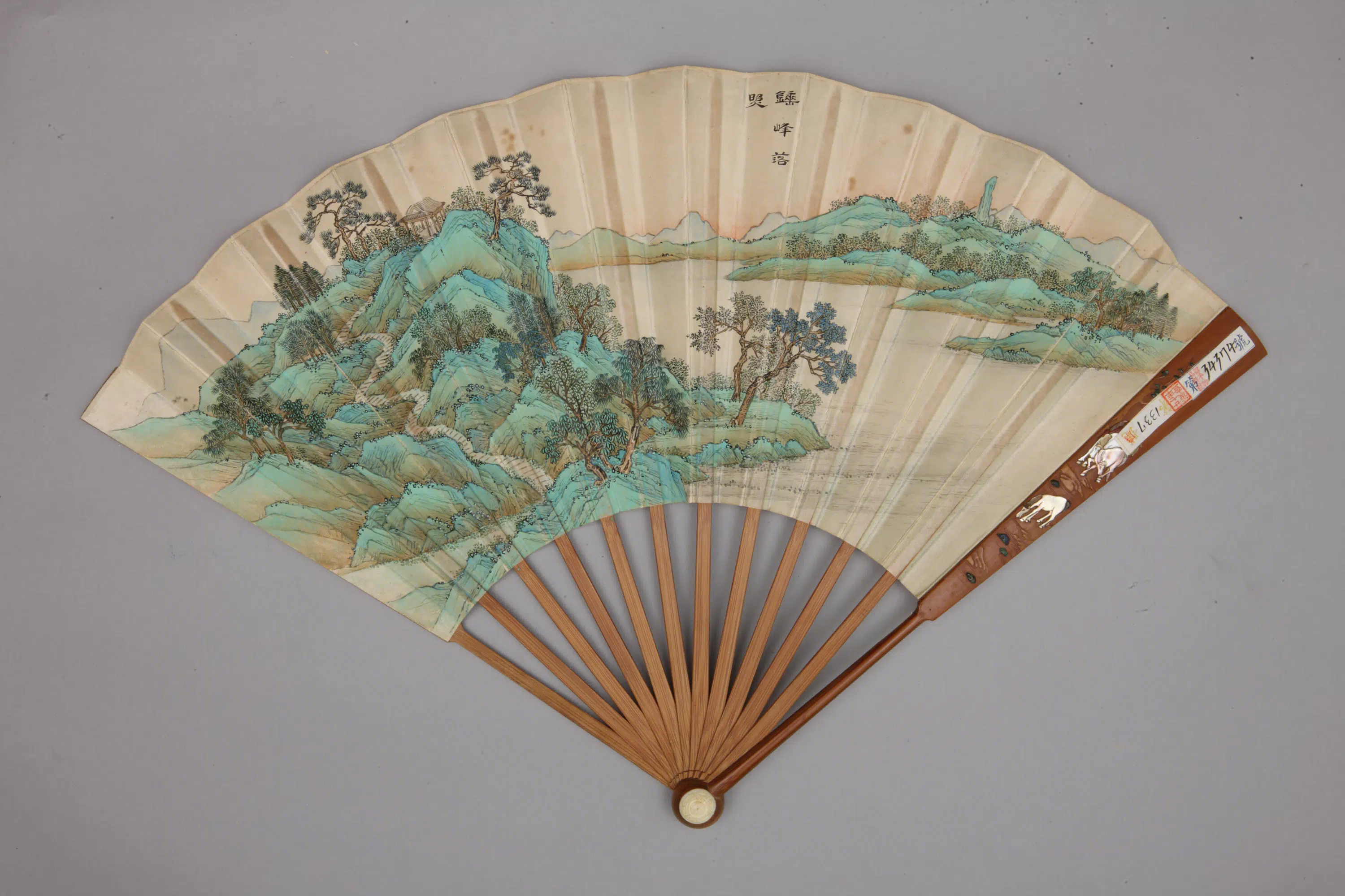 清代【王际华】《清人画避暑山庄三十六景图王际华书诗成扇-28幅》 第7张