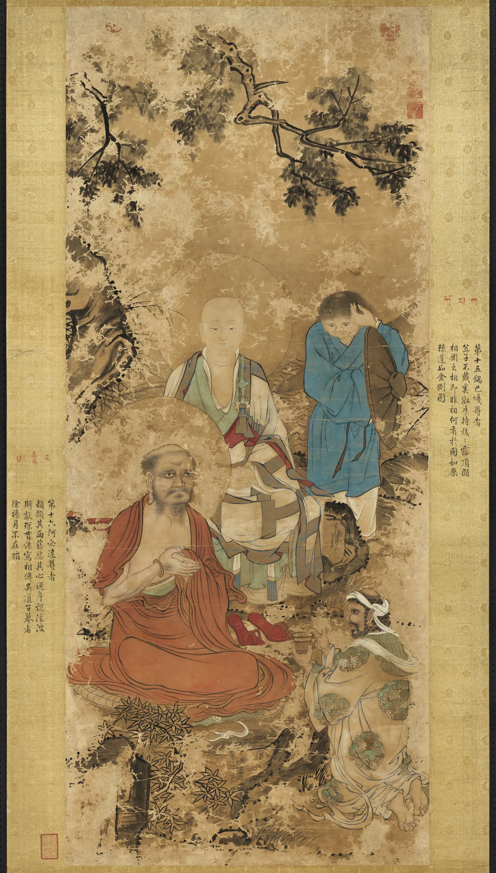 清代【徐扬】《仿贯休画罗汉图轴-4》 第1张