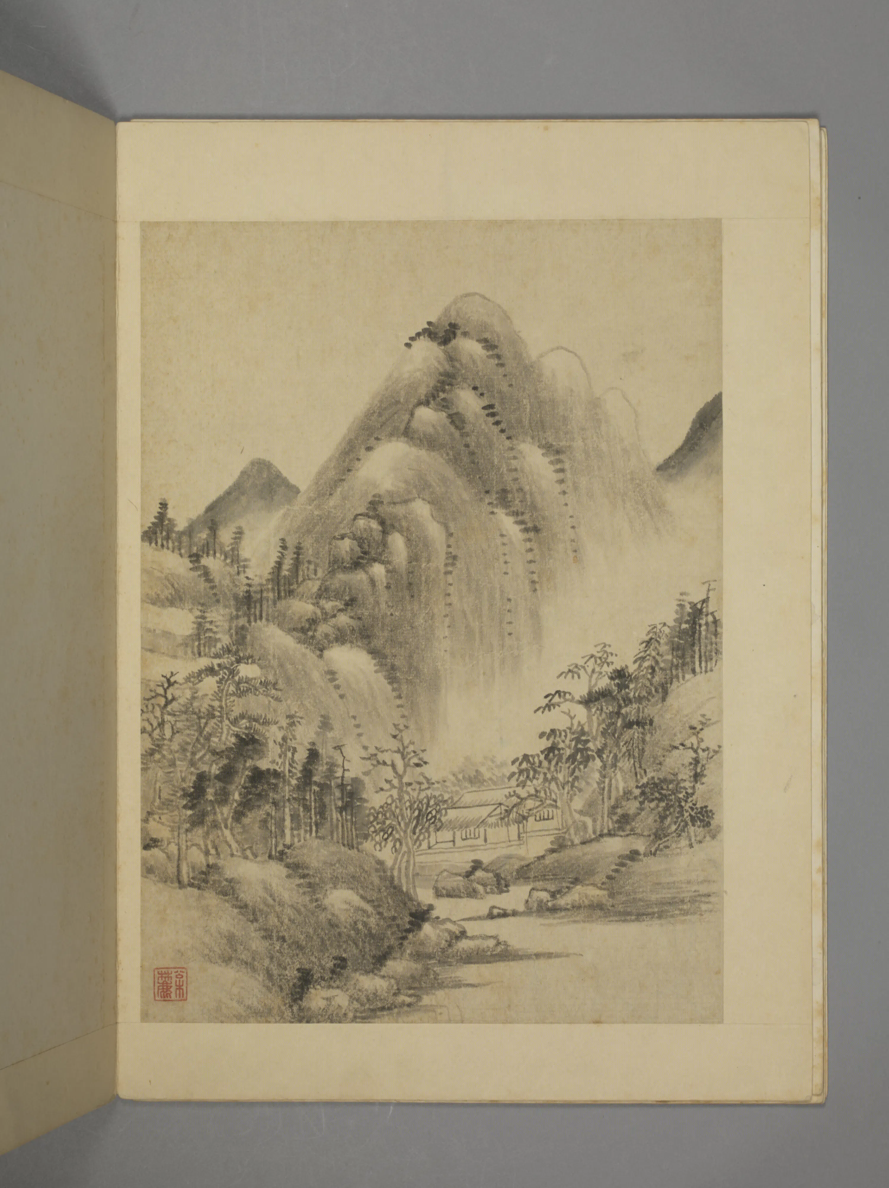 清代【赫奕】《仿元人山水册（8开）》 第5张