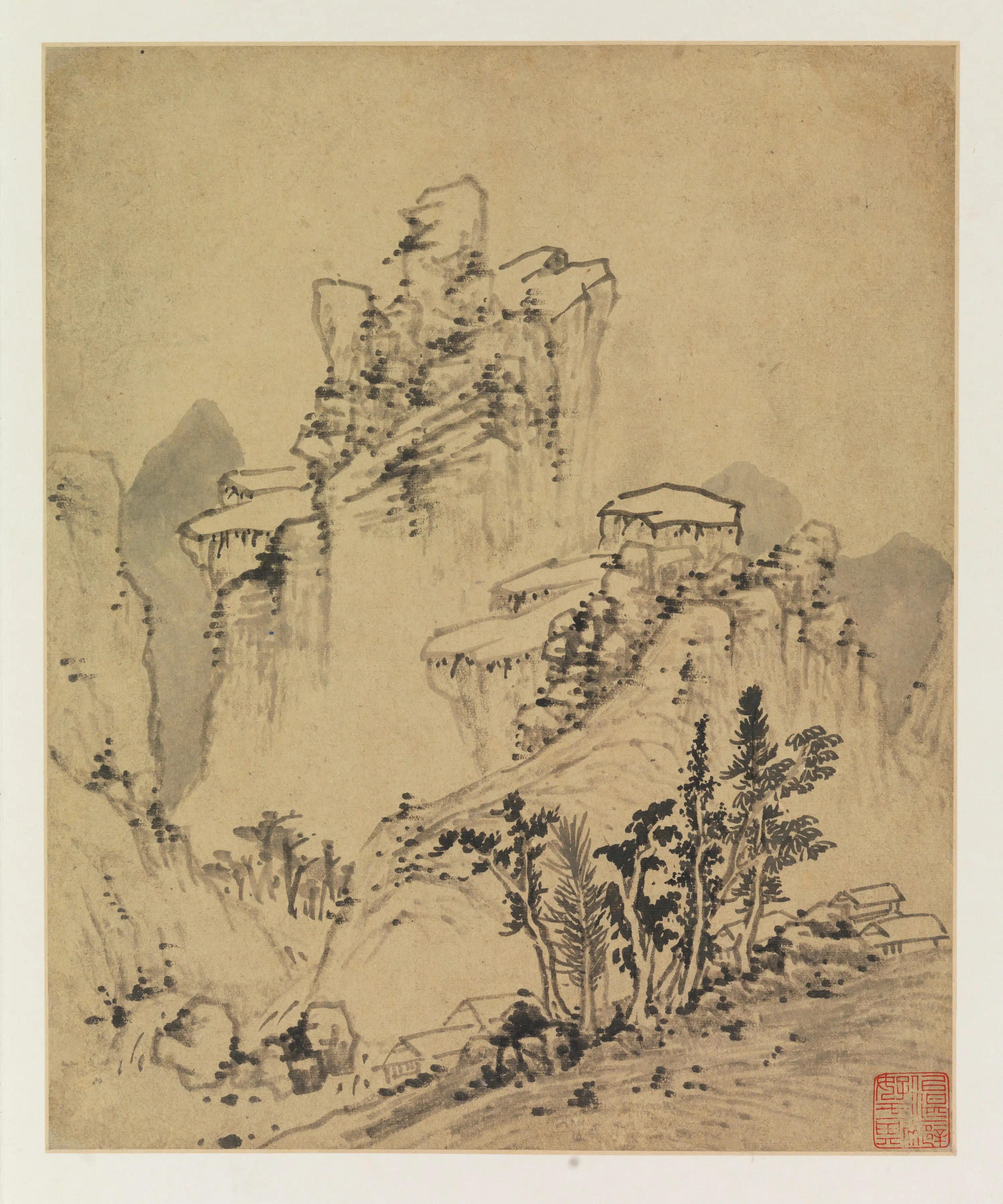 明代【杨文骢】《山水册》 第7张