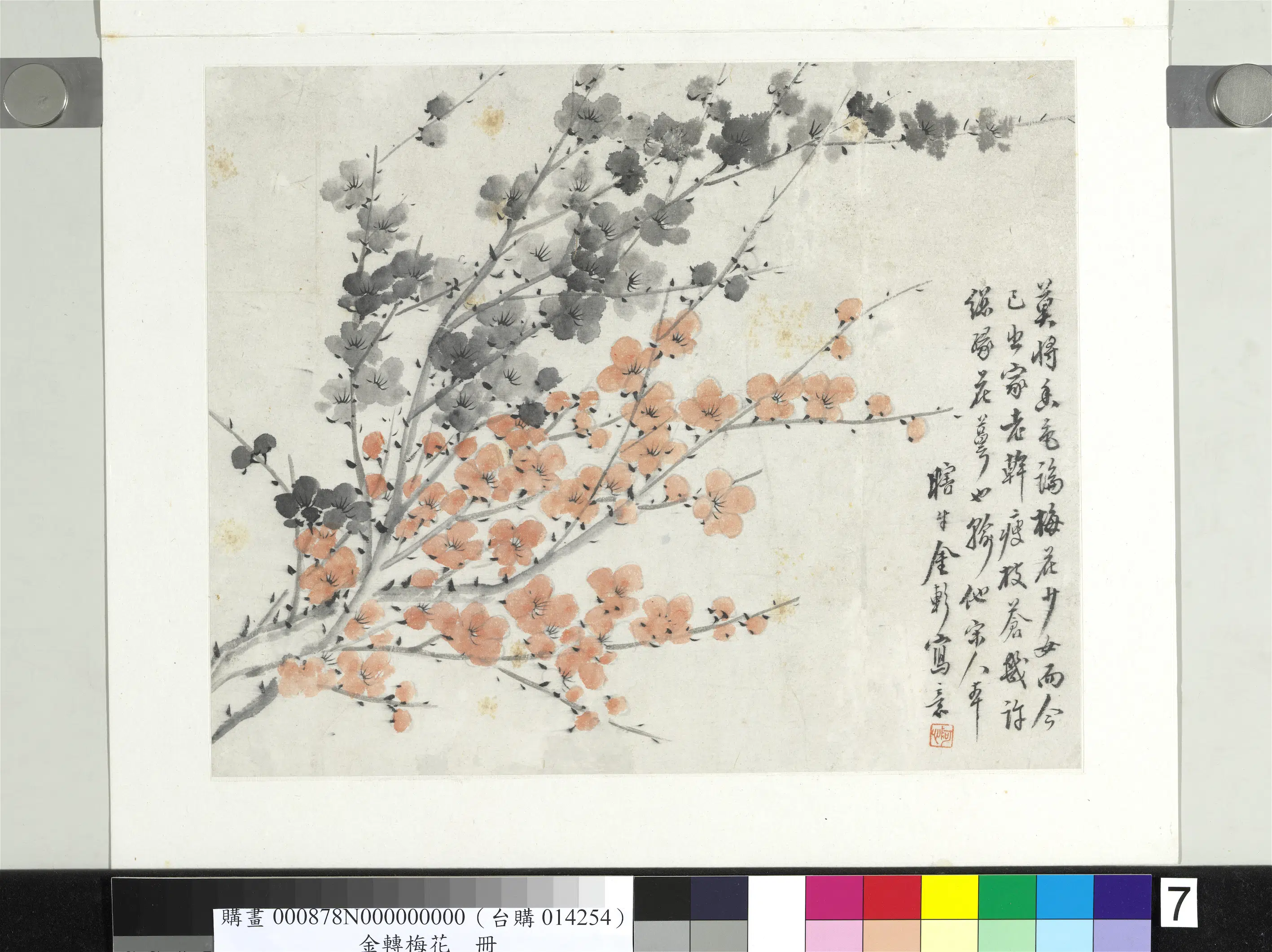 清代【金心兰（蘭）】《梅花册-莫将香色论梅花》