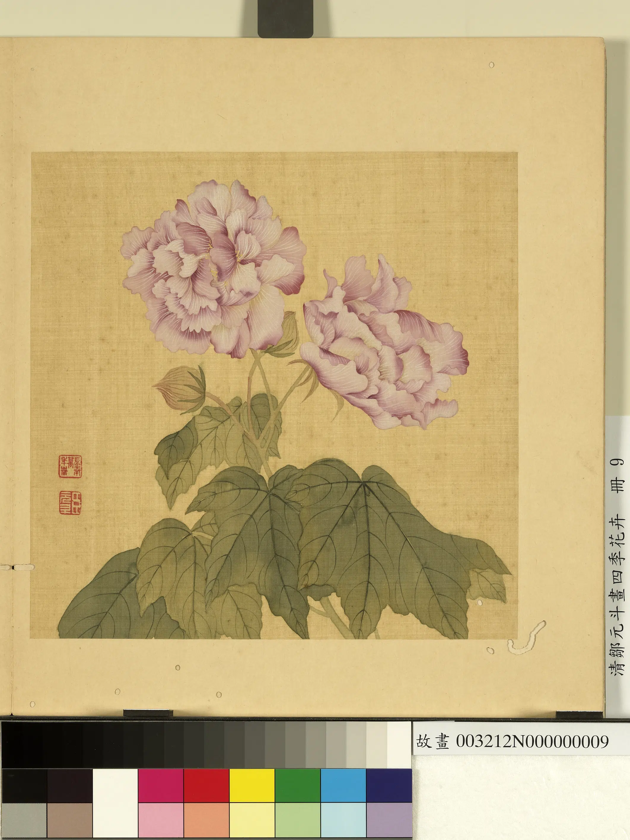 清代【邹元斗】《画四季花卉册-芙蓉》 第1张