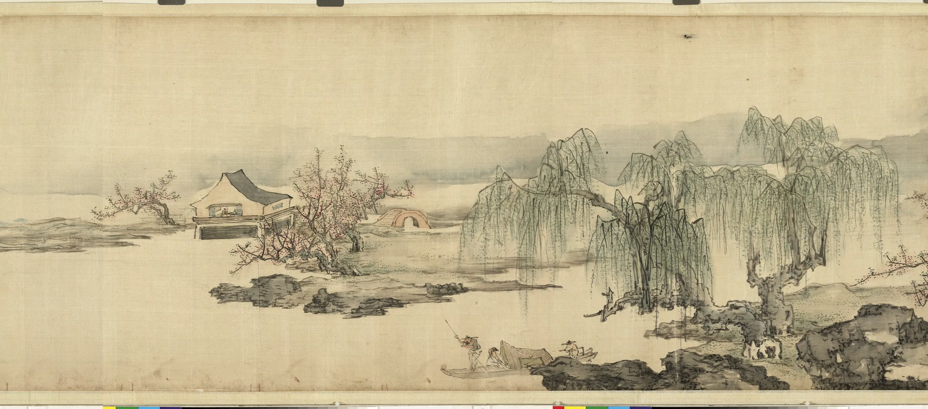 清代【黄慎】《设色山水卷》 第4张