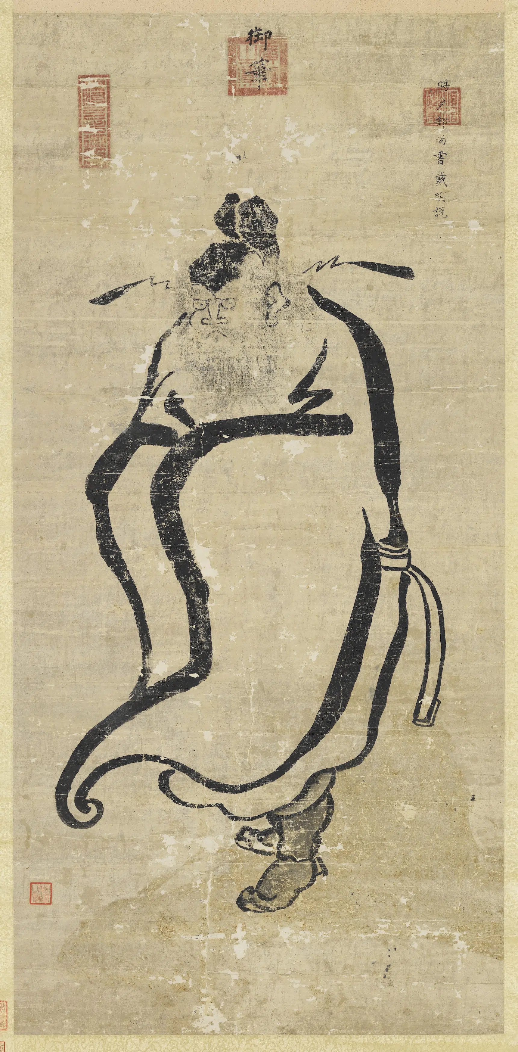 清代【爱新觉罗福临（顺治-世祖）】《世祖画钟馗图轴》 第1张