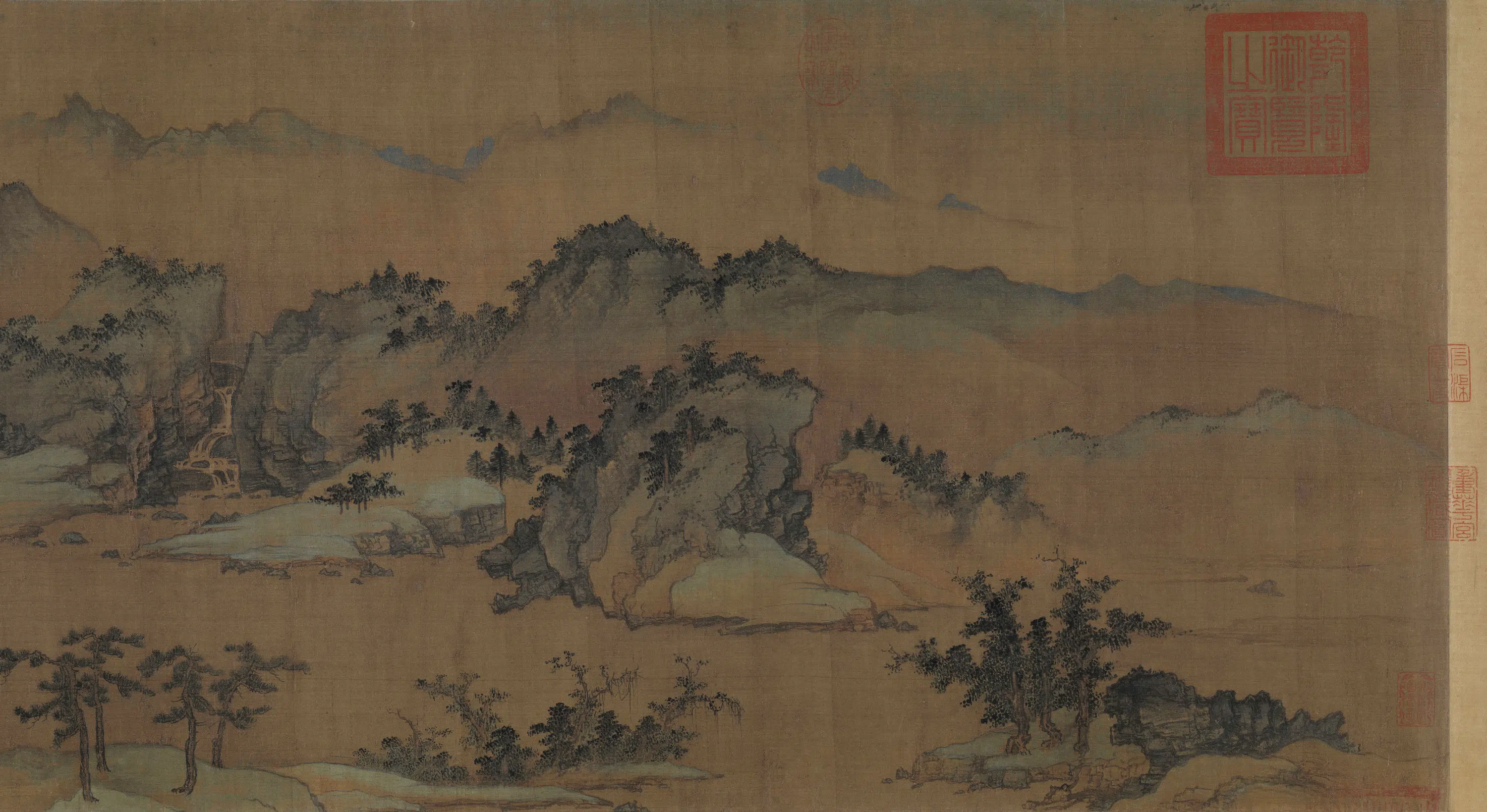 元朝【商琦】《春山图卷》 第3张
