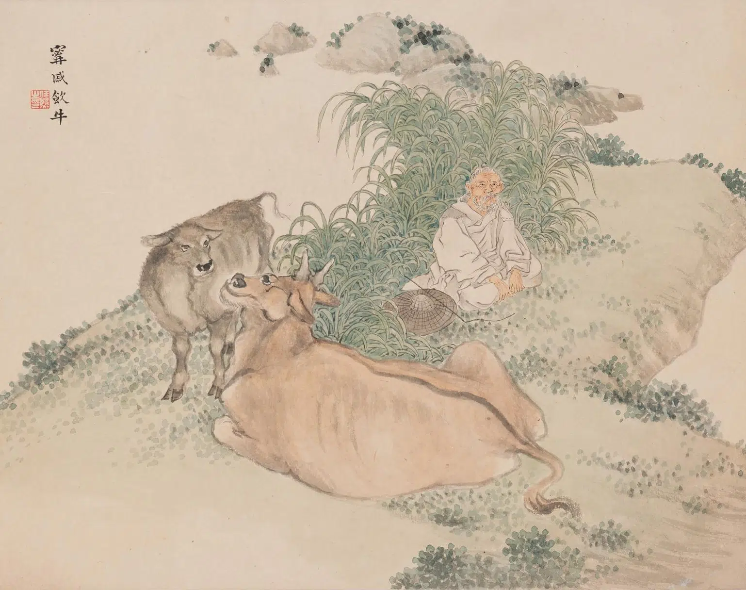清代【任熊】《人物山水册》 第9张