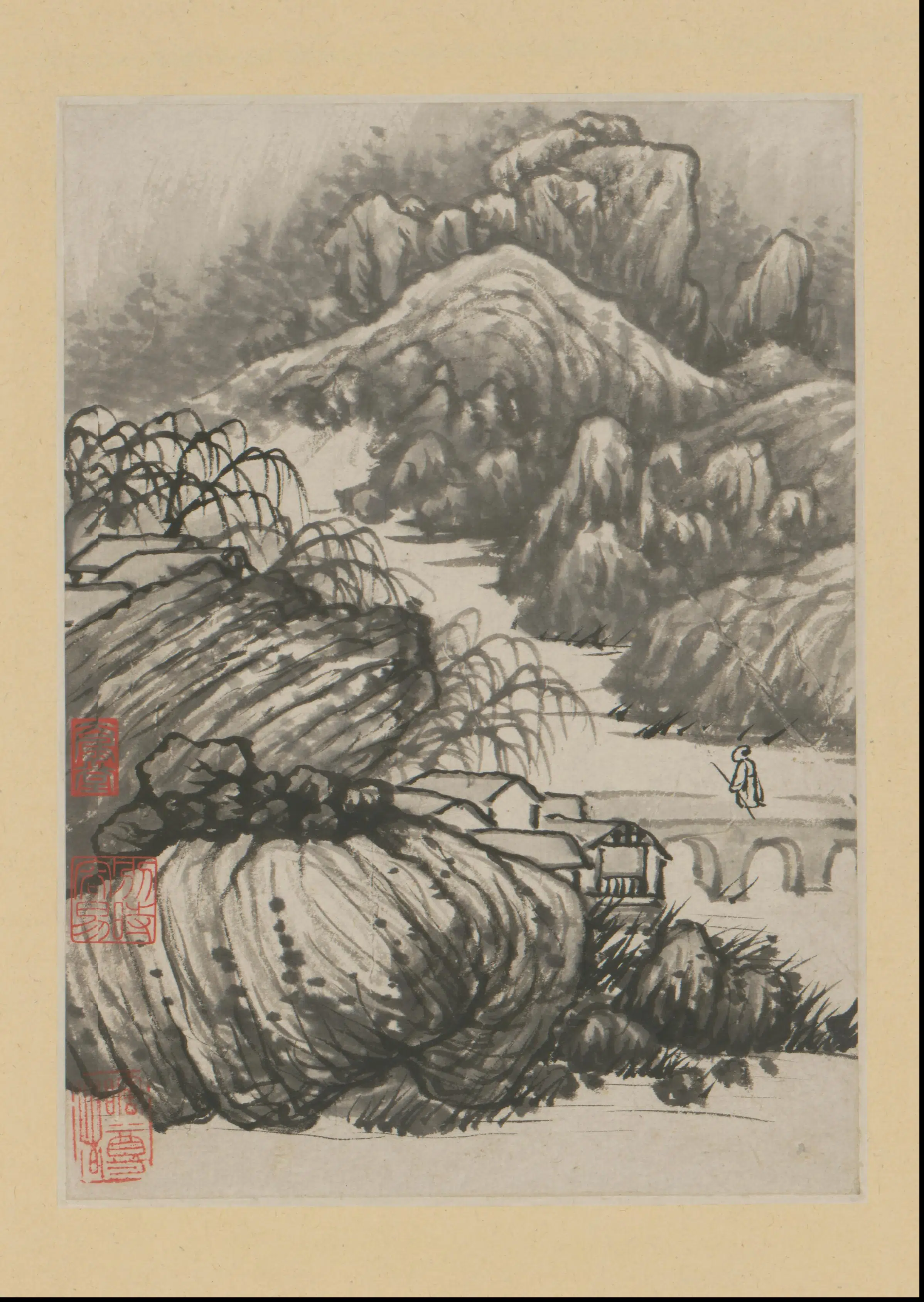 清代【石涛】《金山龙游寺诗意册（13开）》 第6张