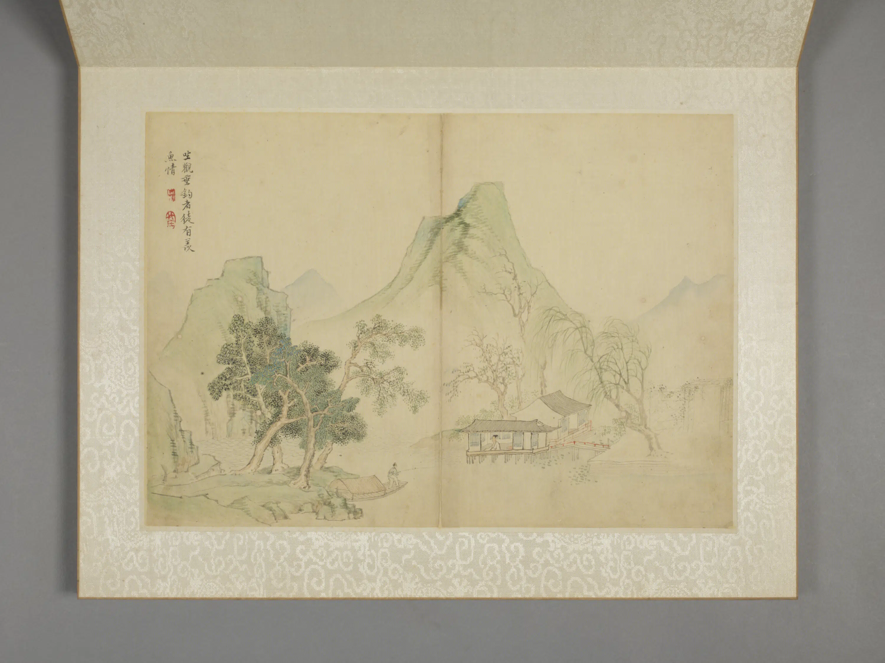 清代【上官周】《山水人物图册（7开）》 第3张