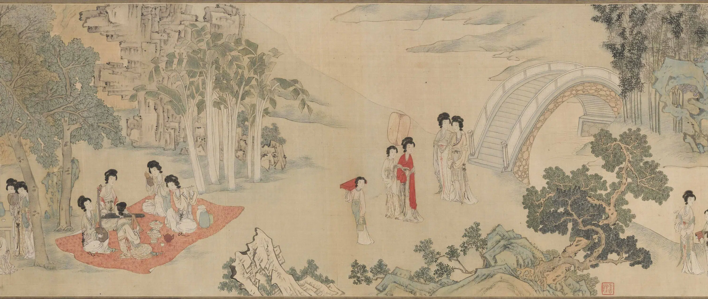 明朝【黄圣谟（黄卷）】《嬉春图卷》 第2张