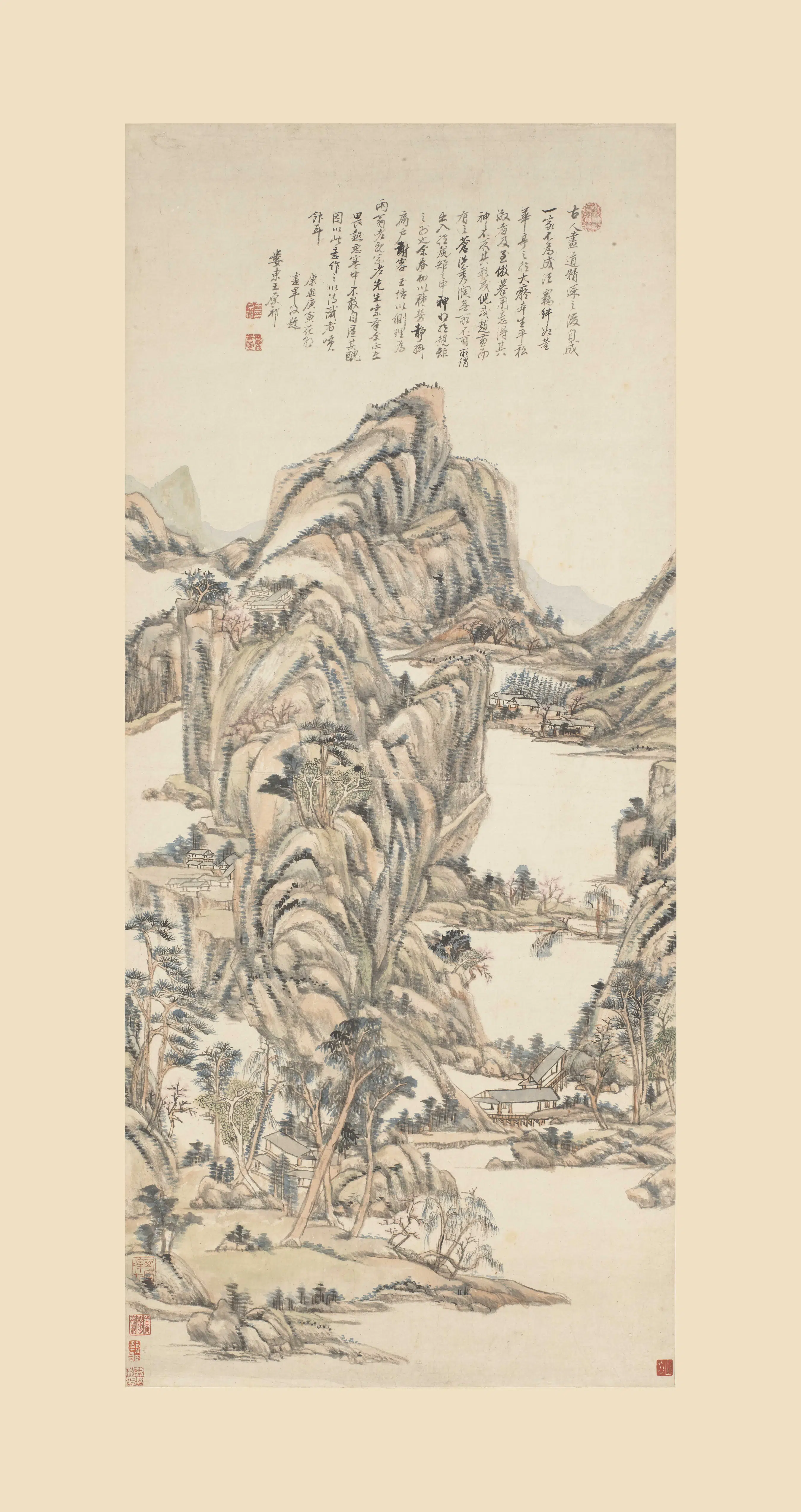 清代【王原祁】《山水轴-1》