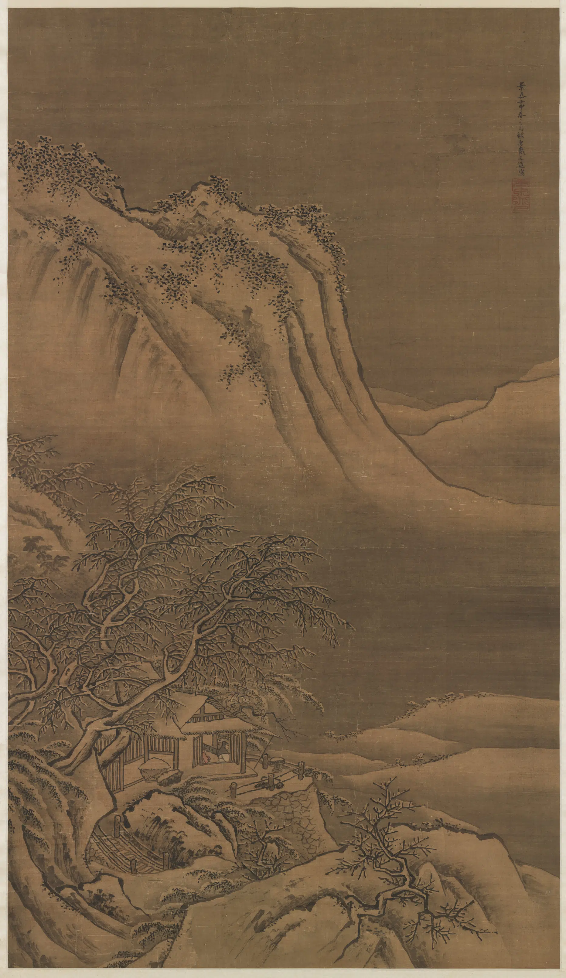 明朝【戴进】《画山水图轴》
