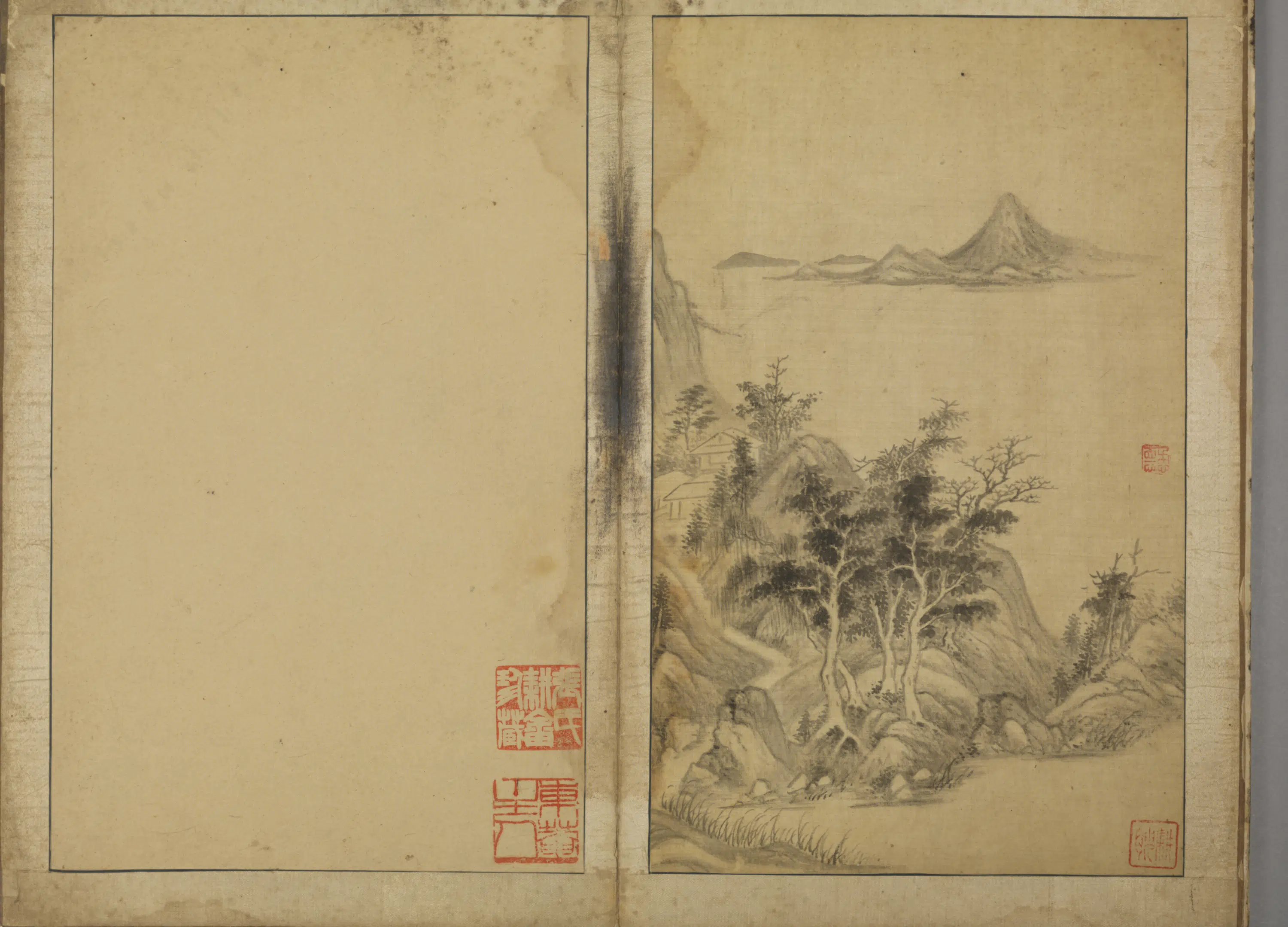 明朝【秦懋德】《山水册》 第4张