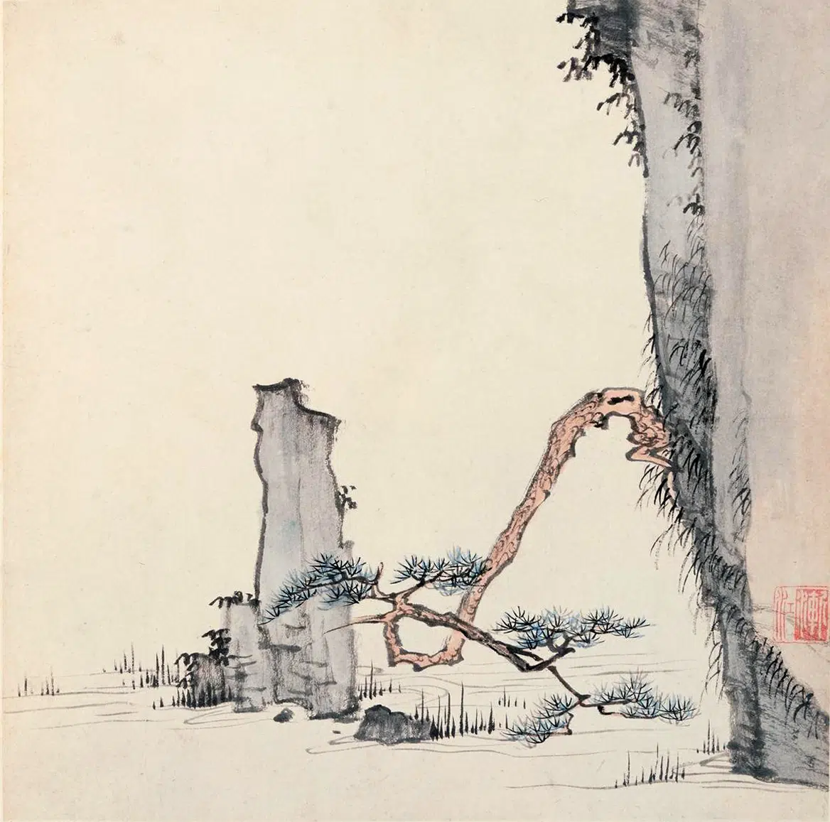 清代【弘仁】《山水册》 第5张