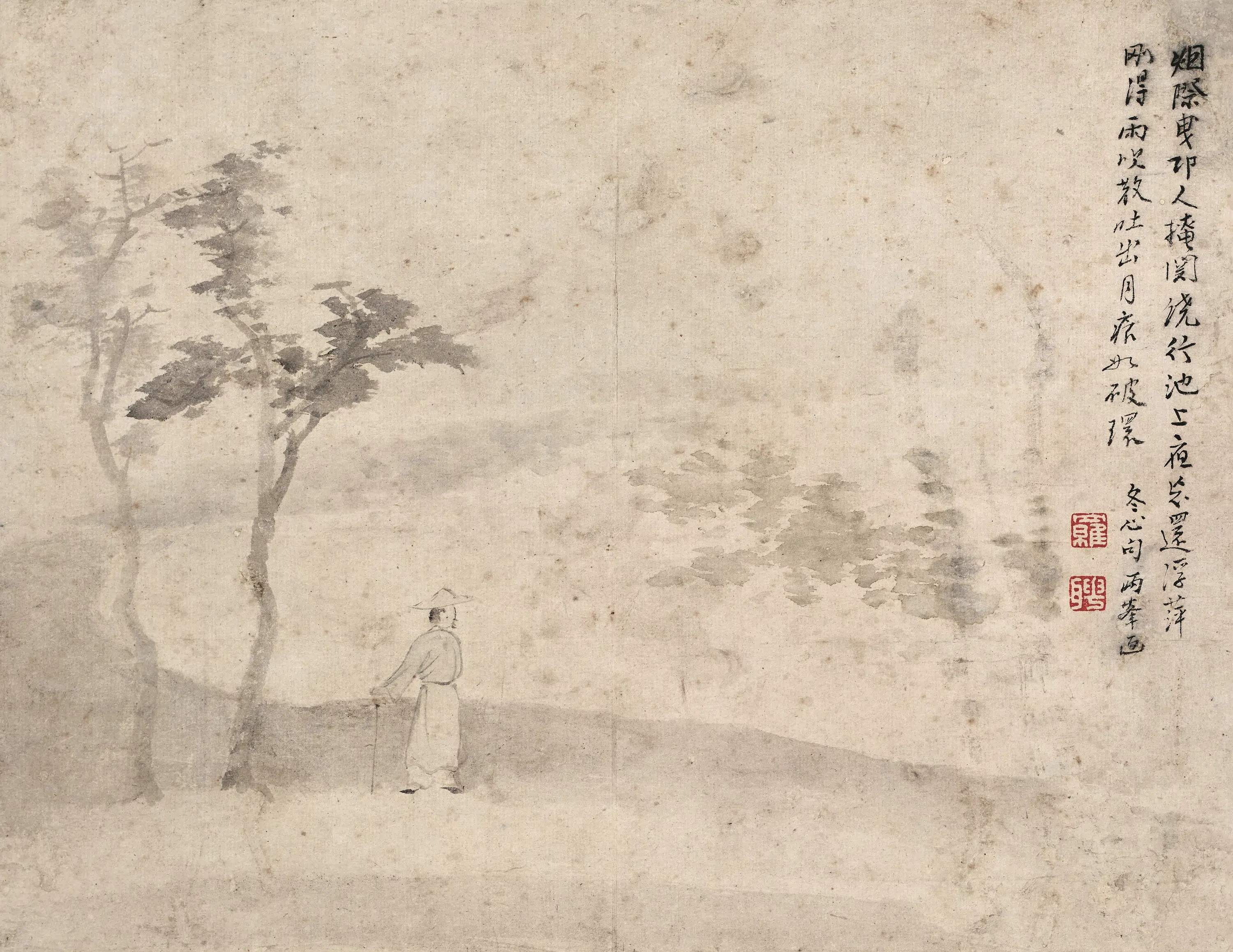 清代【罗聘】《四时山水图册》 第3张