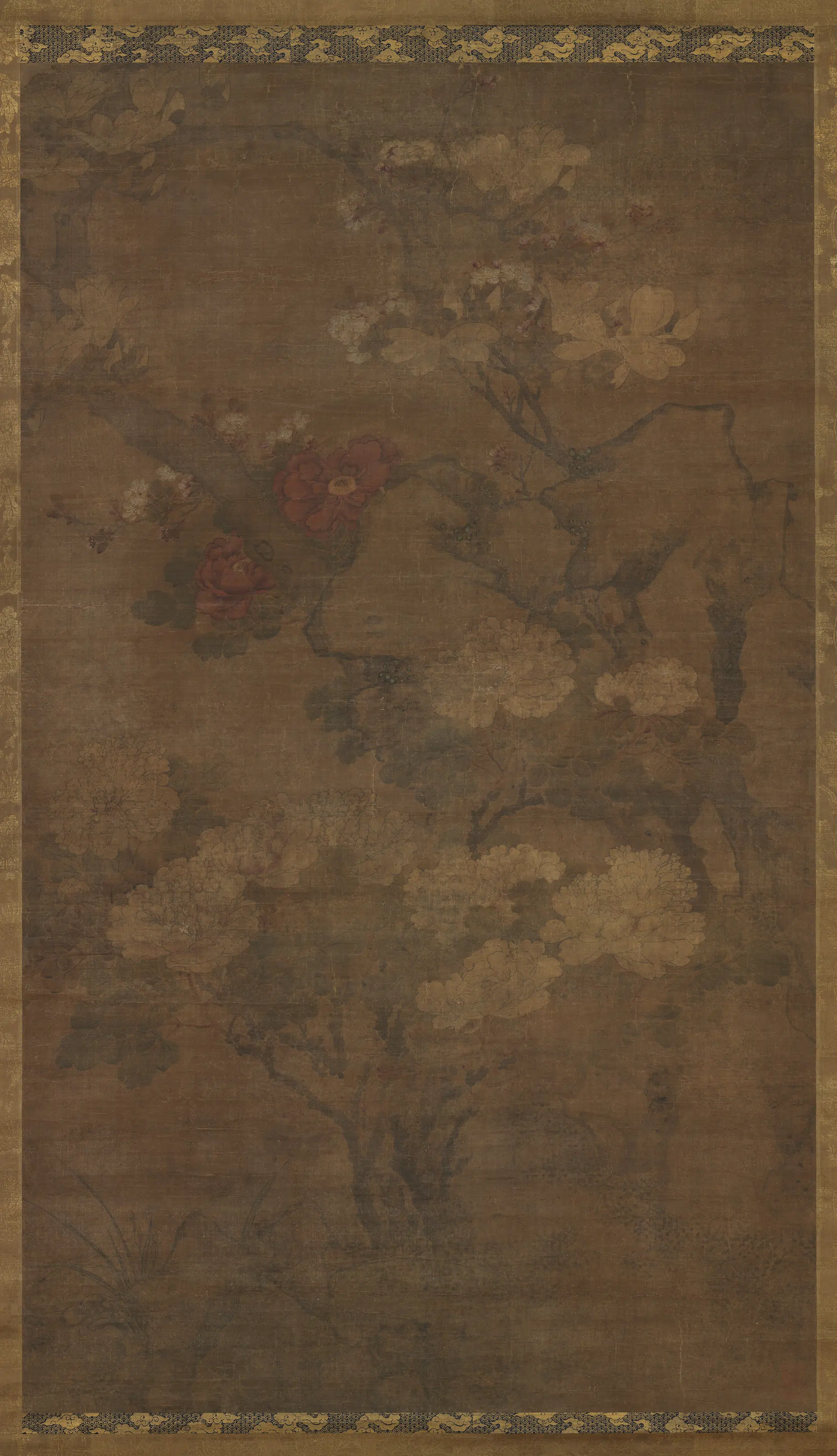 清代【蒋廷锡】《南沙老人画玉堂富贵图轴》