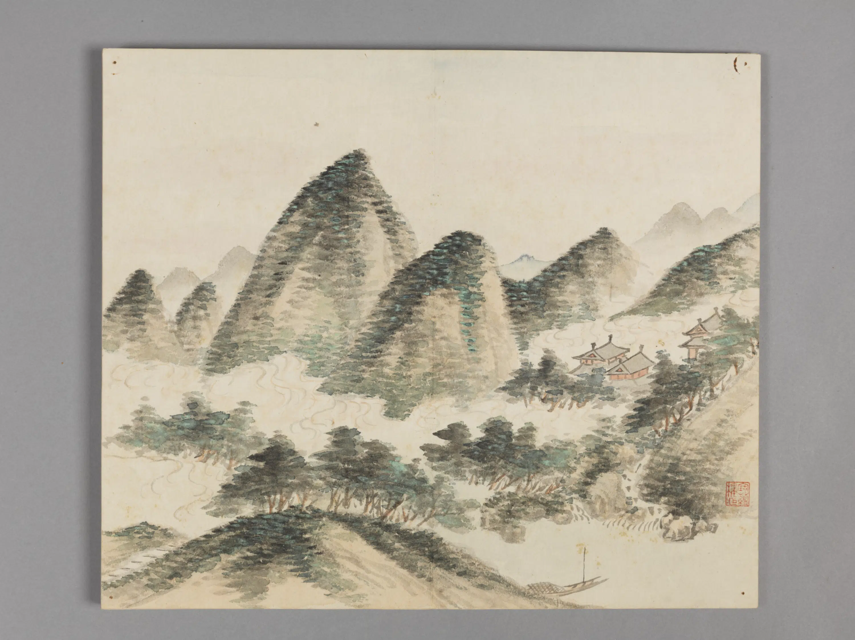 清代【董诰】《蓬壶荟胜图册(3开)》 第1张 清代【董诰】《蓬壶荟胜图册(3开)》 第1张