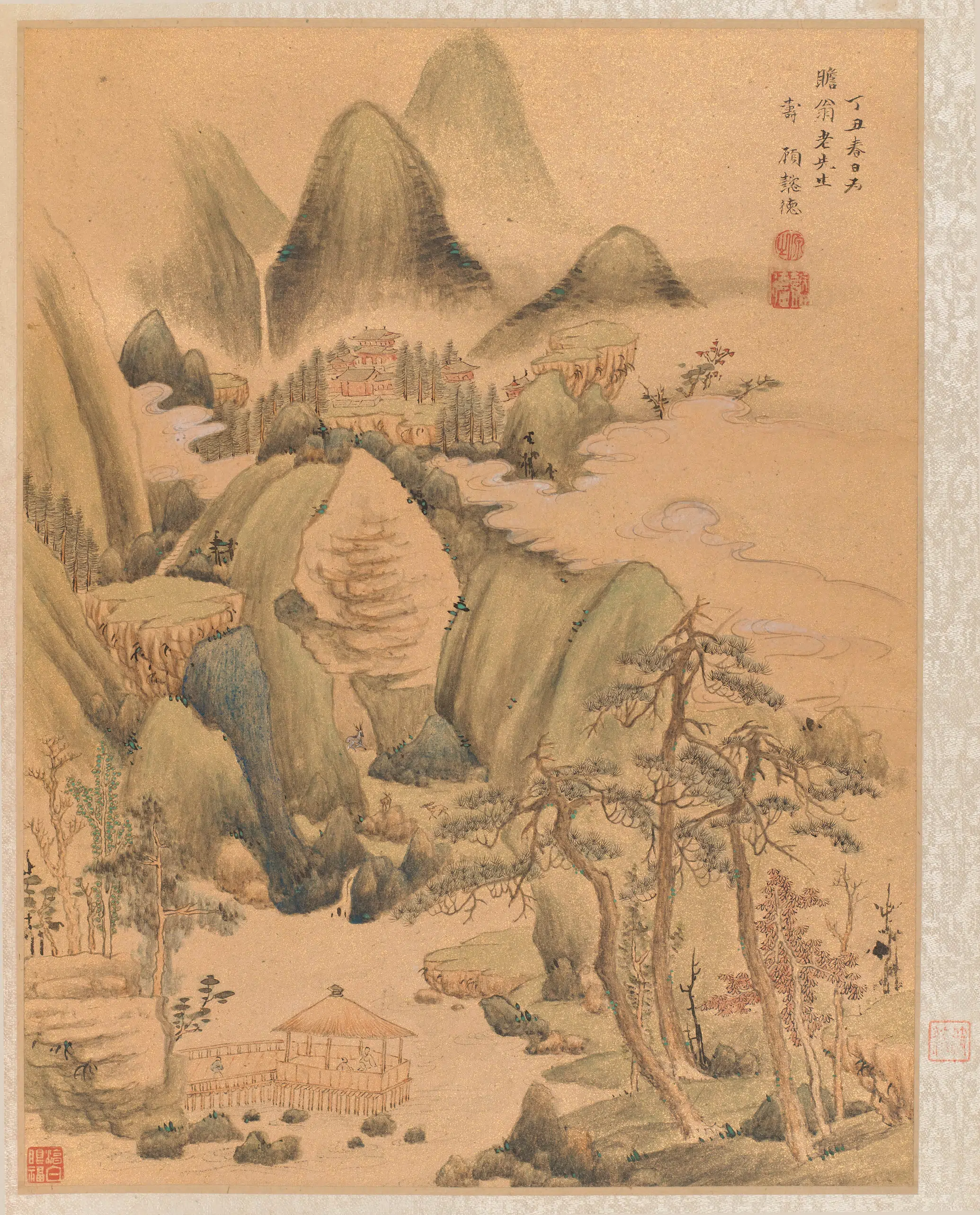明朝【顾懿德】《常莹等山水花鸟书法集册》