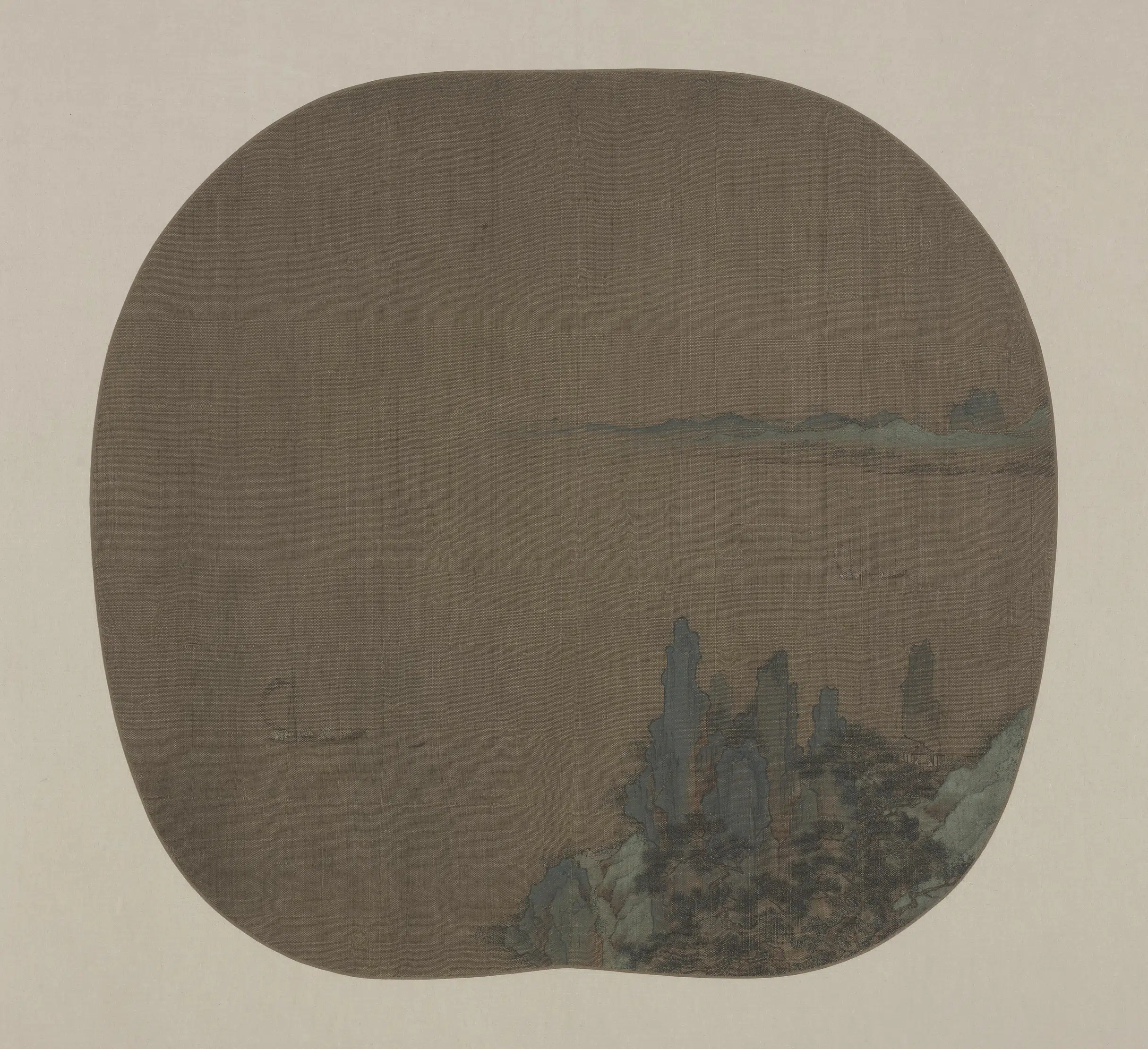 宋代【佚名】《宋人江上青峰页》