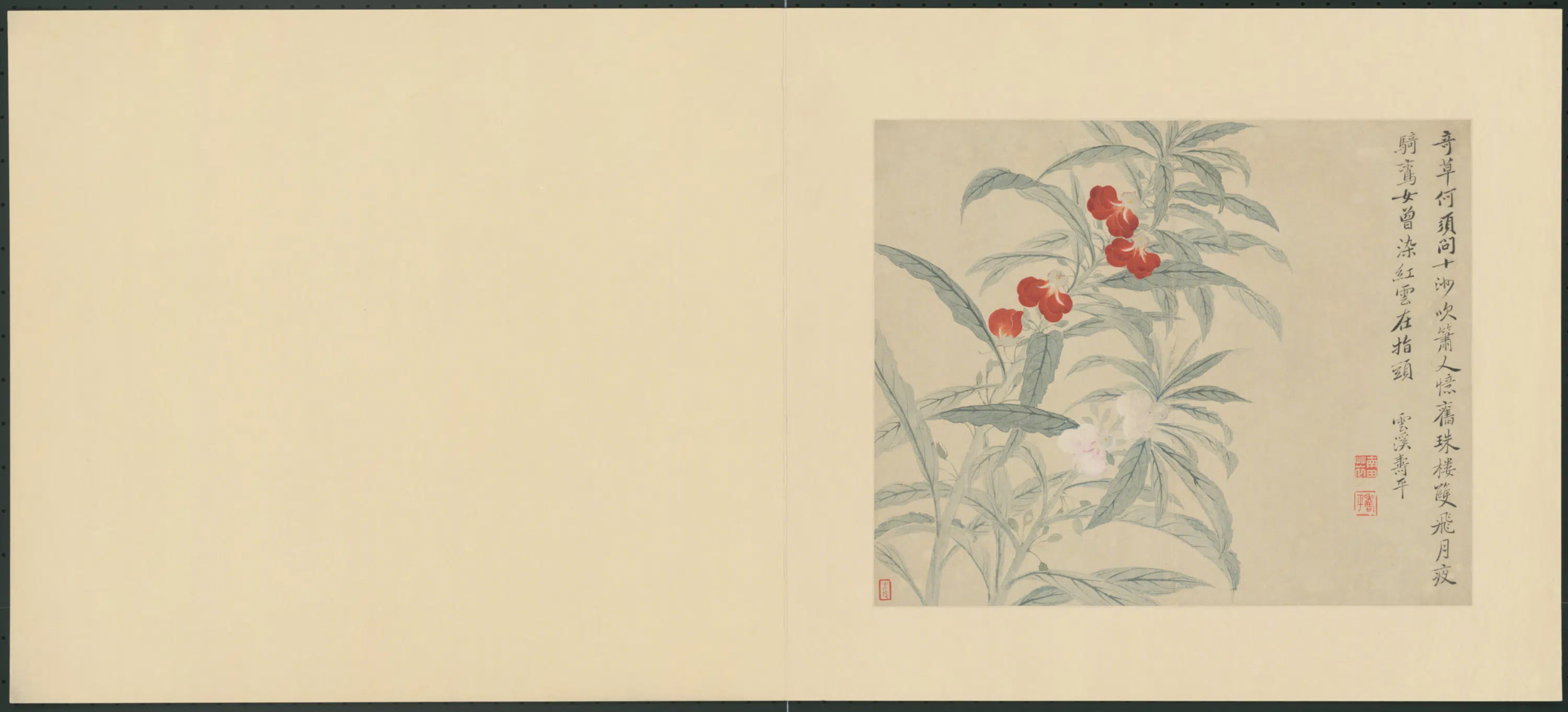 清代【恽寿平】《花卉册(8开)》 第3张 清代【恽寿平】《花卉册(8开)》 第3张