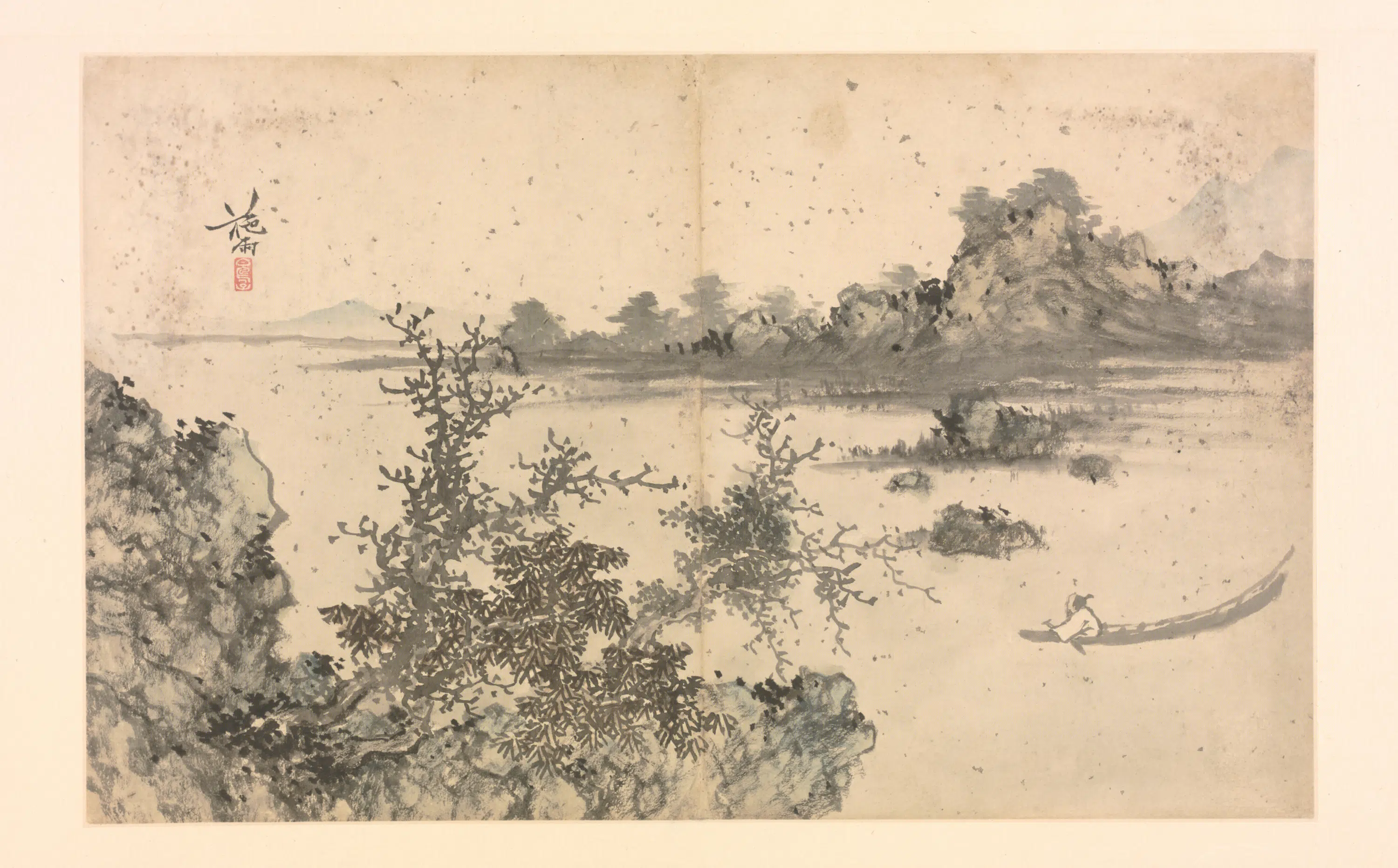 明朝【施雨】《山水花卉册》 第6张
