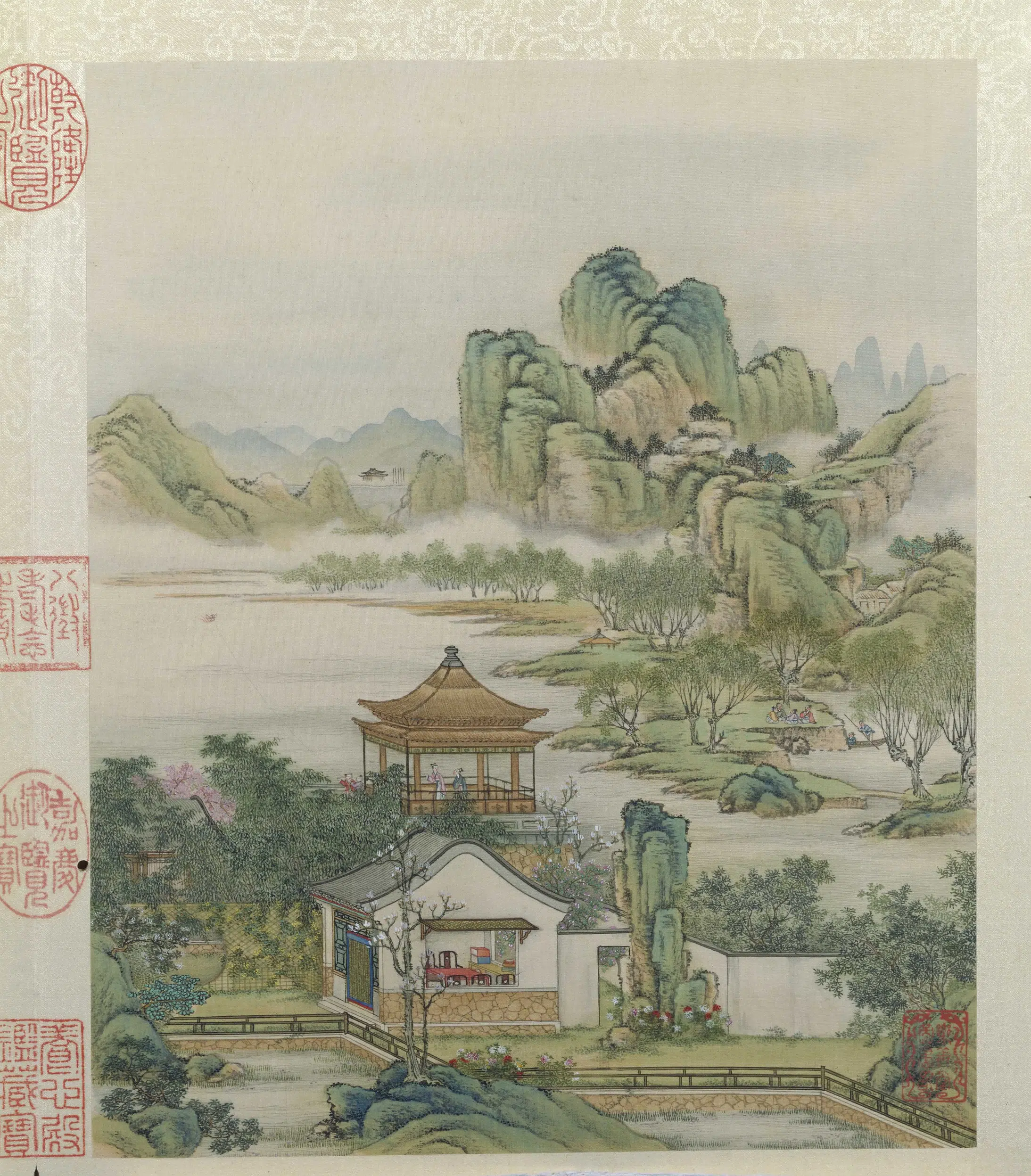清代【陈枚】《山水楼阁图册十二开》 第12张