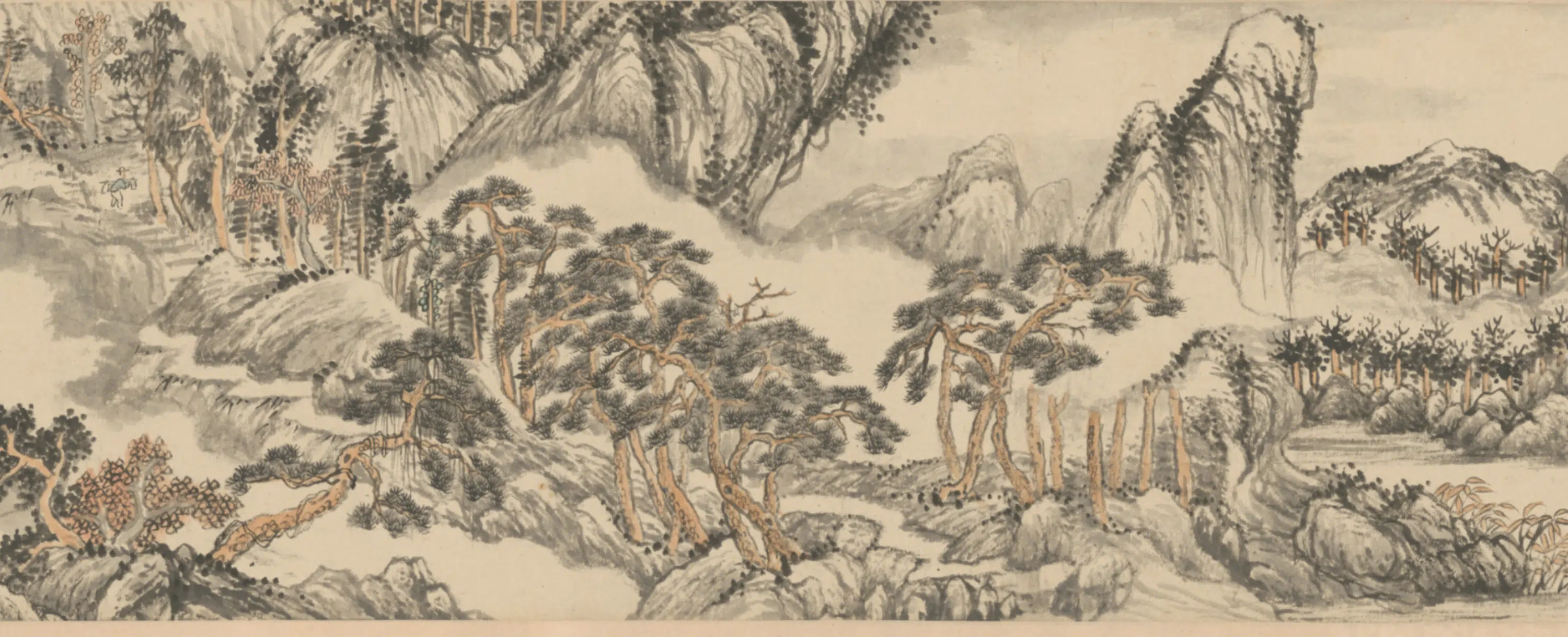 元朝【王蒙】《柳堉仿王蒙山水卷》 第5张