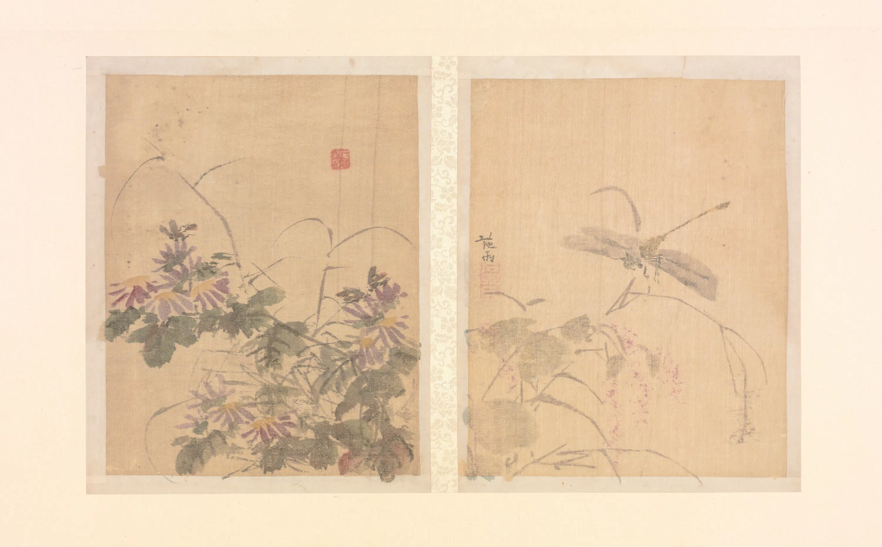 明朝【施雨】《山水花卉册》 第13张