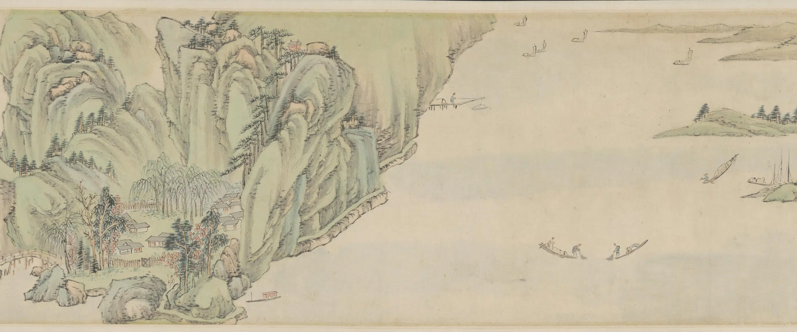 清代【萧云从】《仿古山水图屏》 第8张