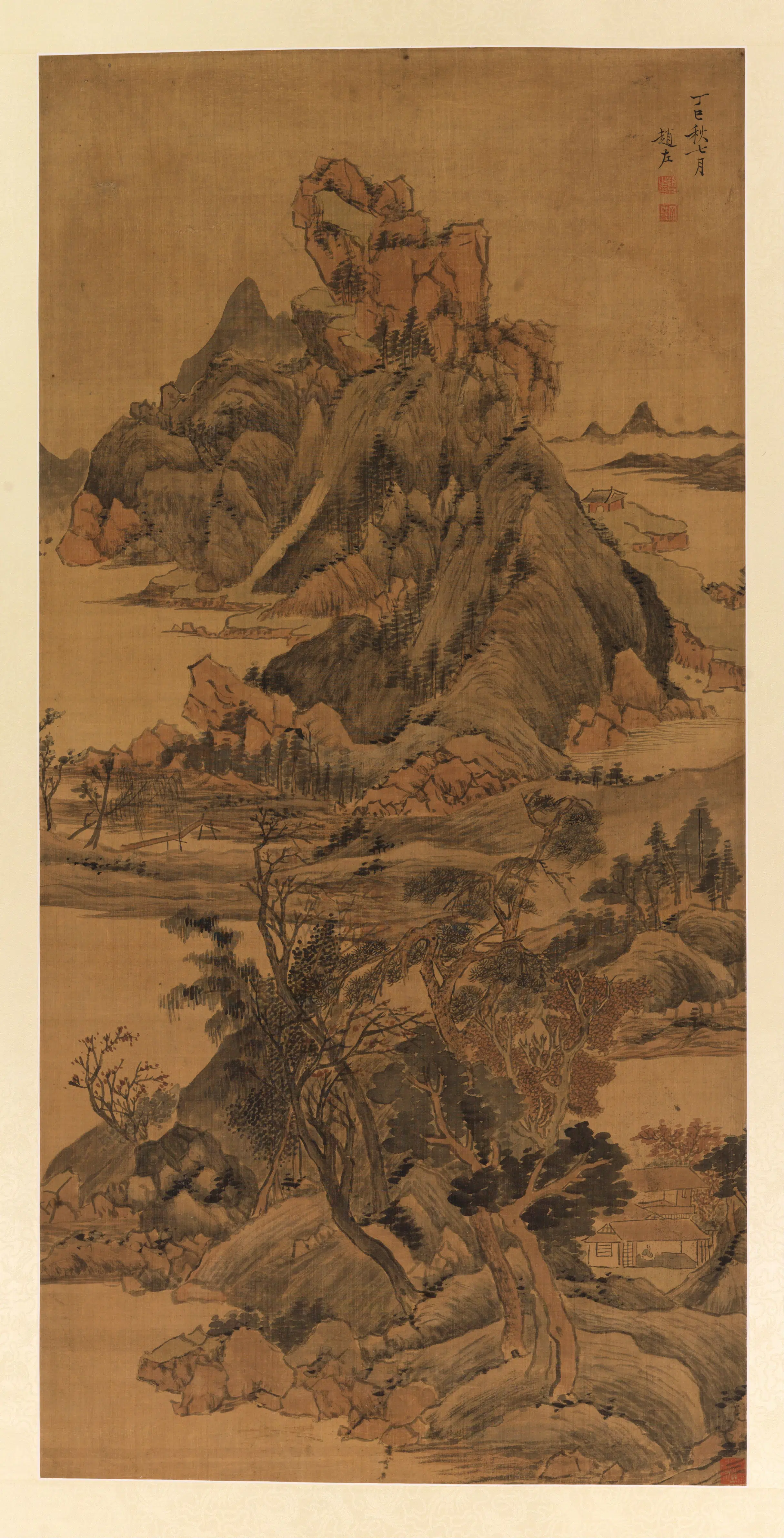 明代【赵左】《山水图轴》