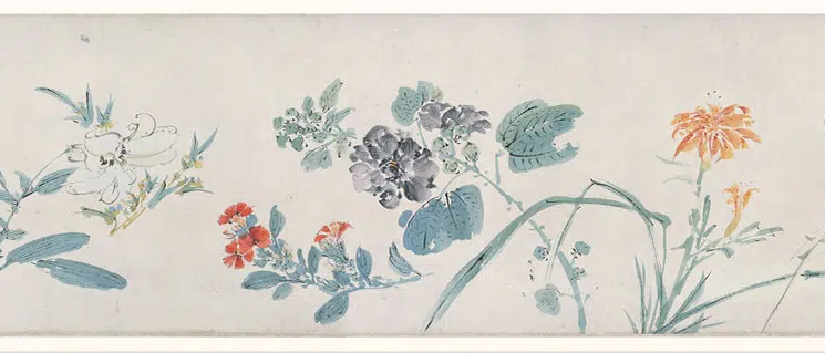清代【陈嘉言】《花卉鸟兽图卷》 第9张 清代【陈嘉言】《花卉鸟兽图卷》 第9张