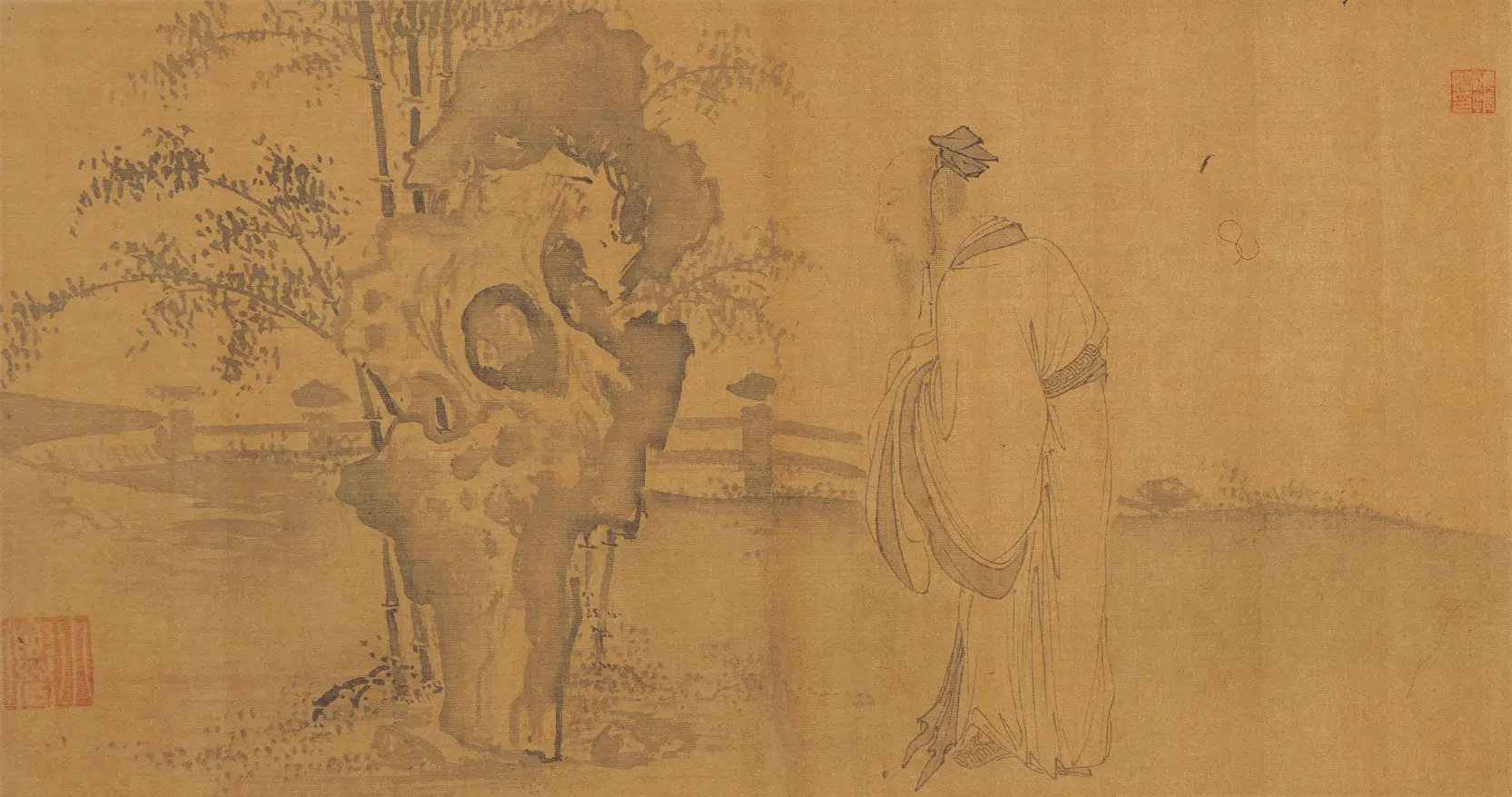 明朝【吴伟】《人物四段卷》 第3张