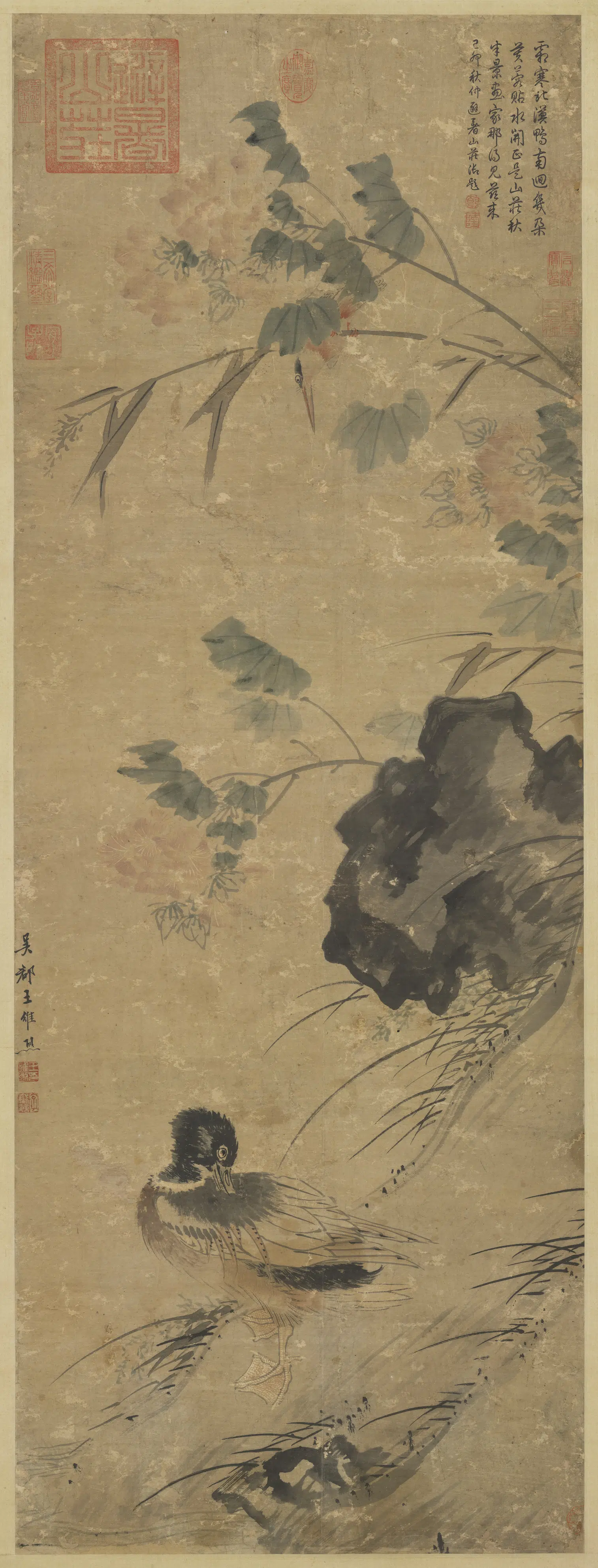 明朝【王维烈】《蓉塘秋鸭图轴》 第1张 明朝【王维烈】《蓉塘秋鸭图轴》 第1张