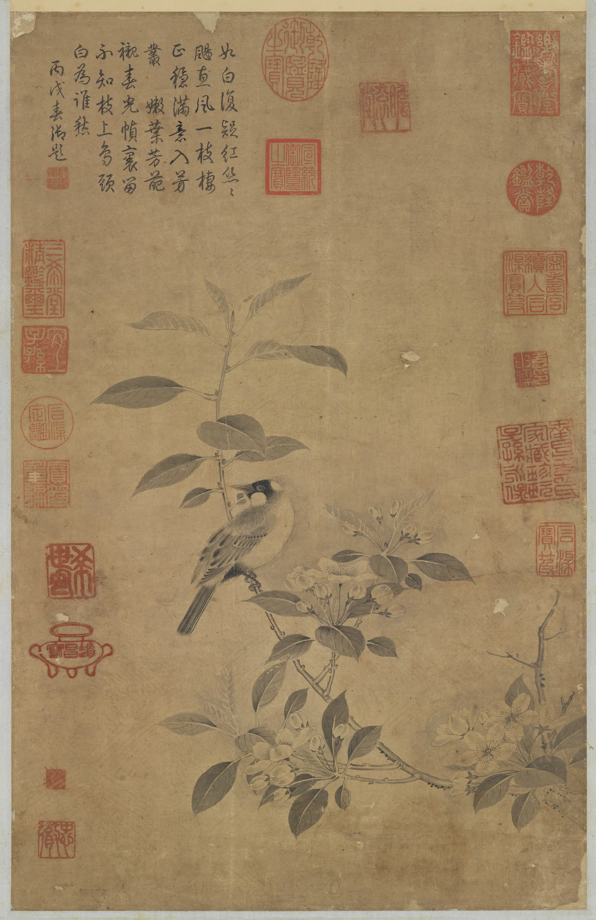 北宋【赵昌】《画花鸟图轴》