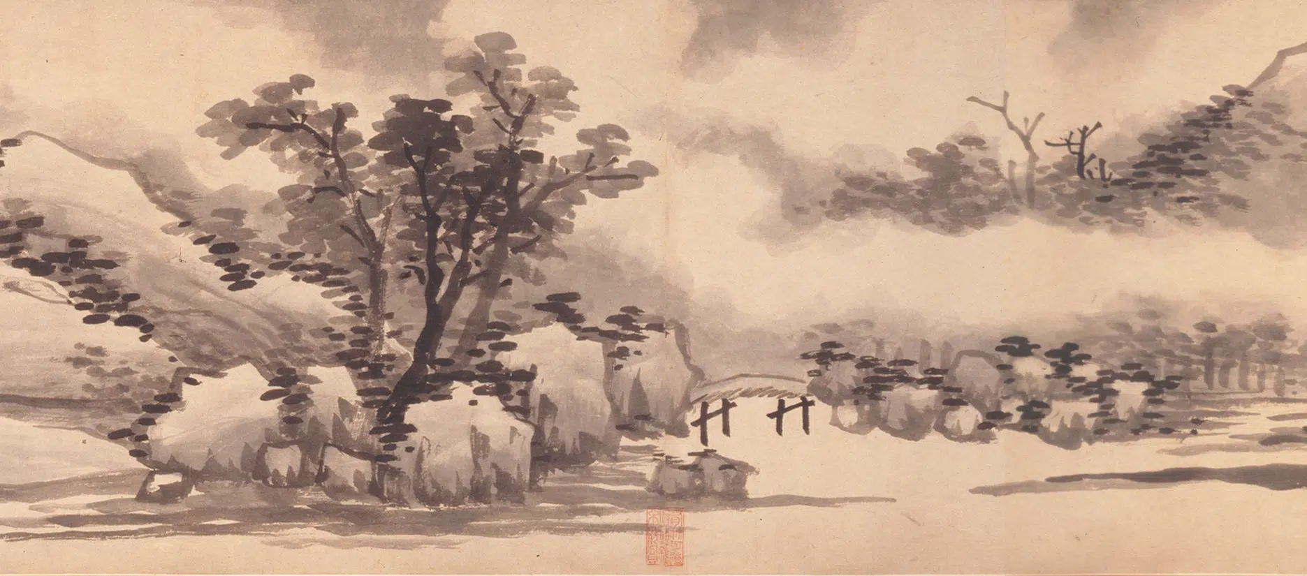 明朝【沈周】《西山云霭图卷》 第9张