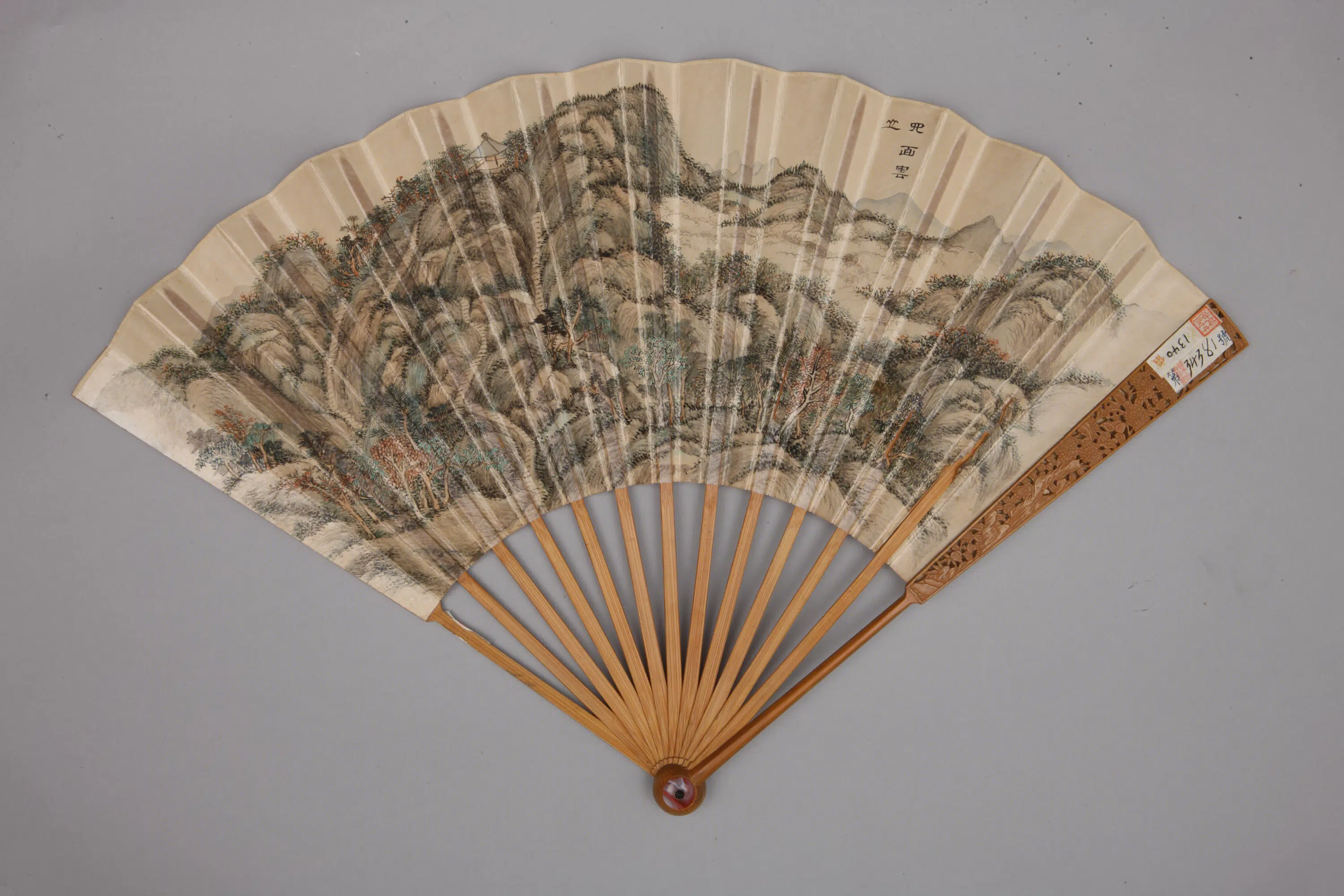 清代【清人】《画避暑山庄三十六景图王际华书诗成扇-7》