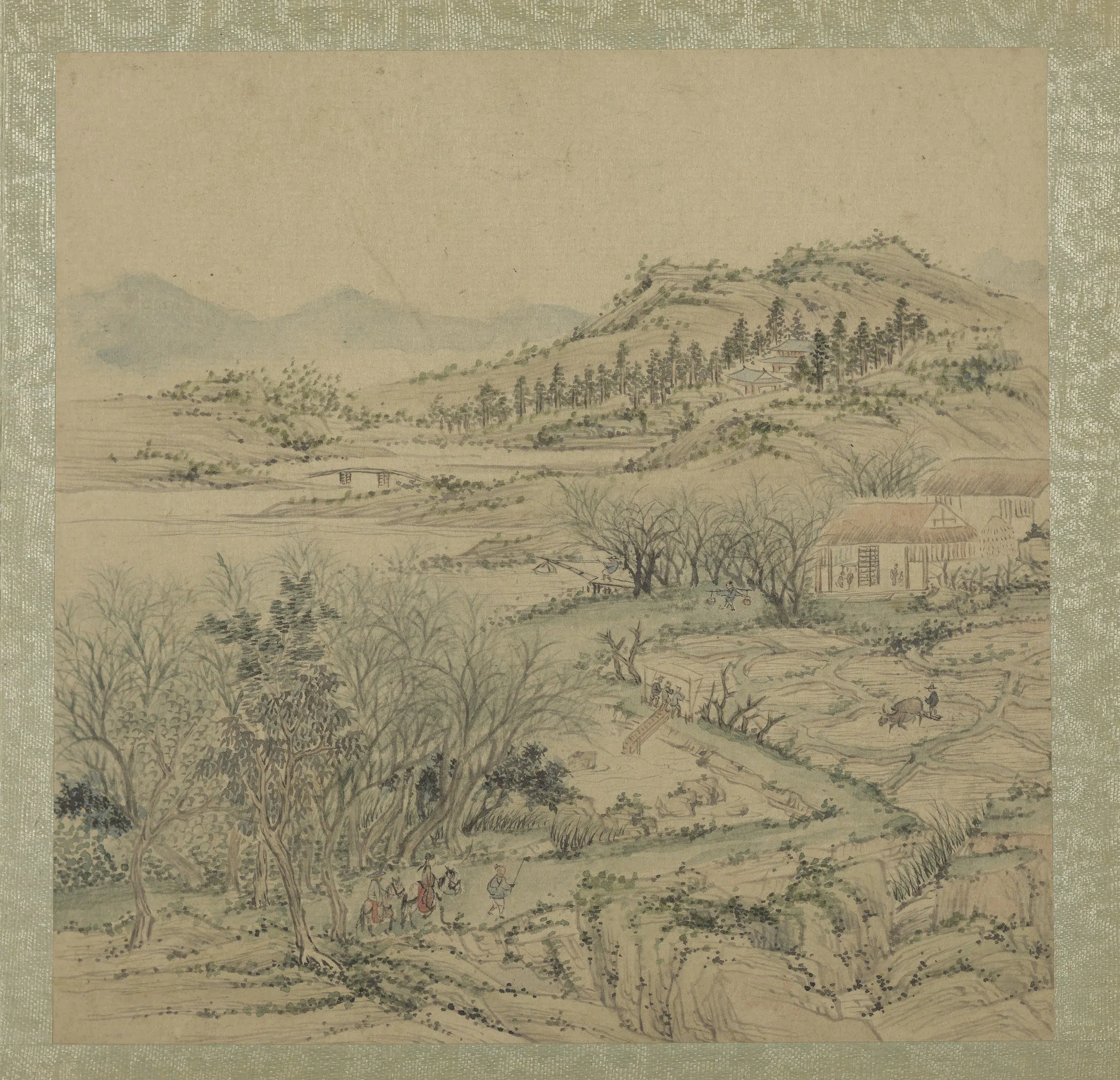 清代【王翚】《拟古山水画册》 第4张 清代【王翚】《拟古山水画册》 第4张