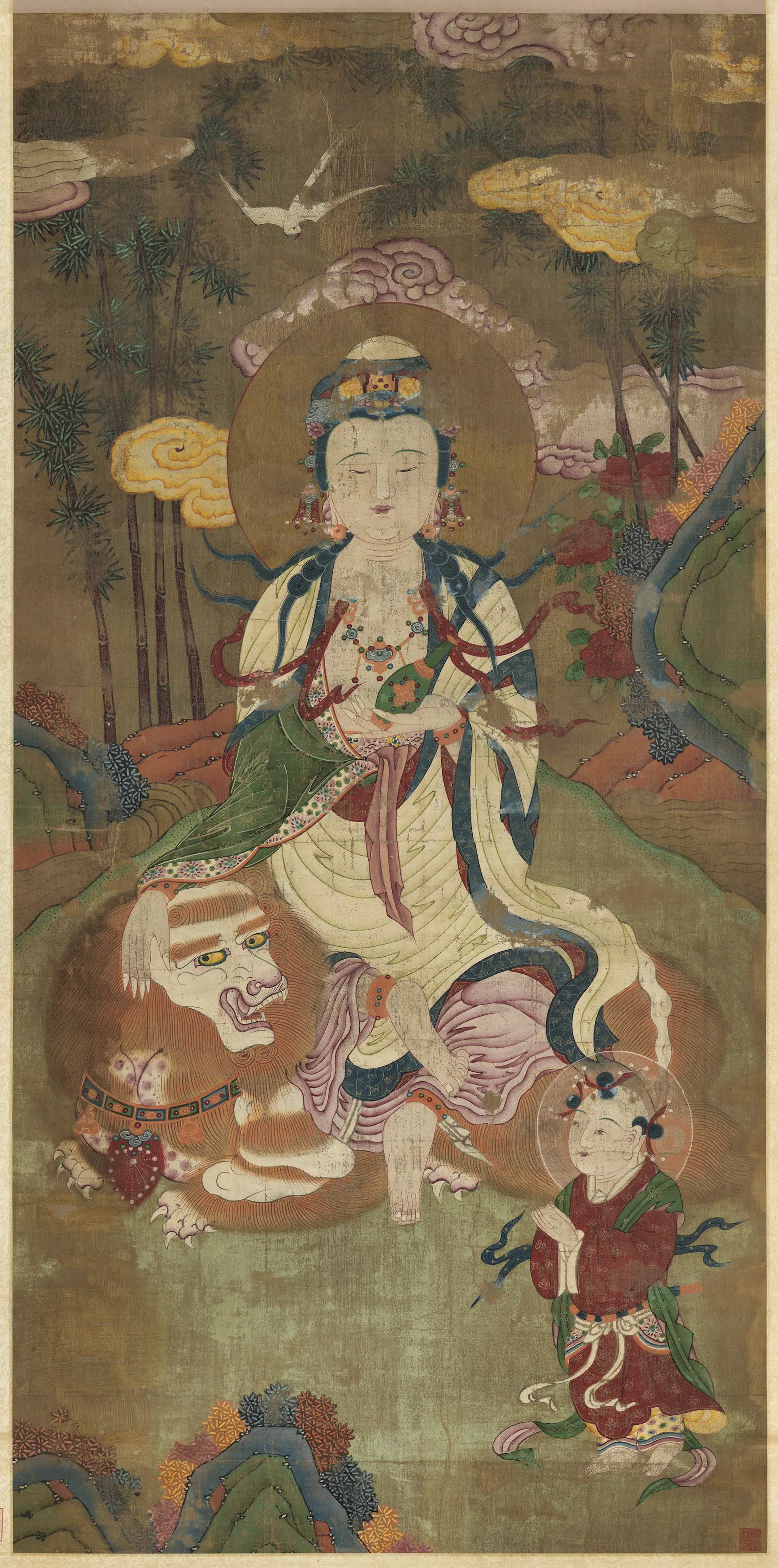 元代《元人观音大士像图轴》