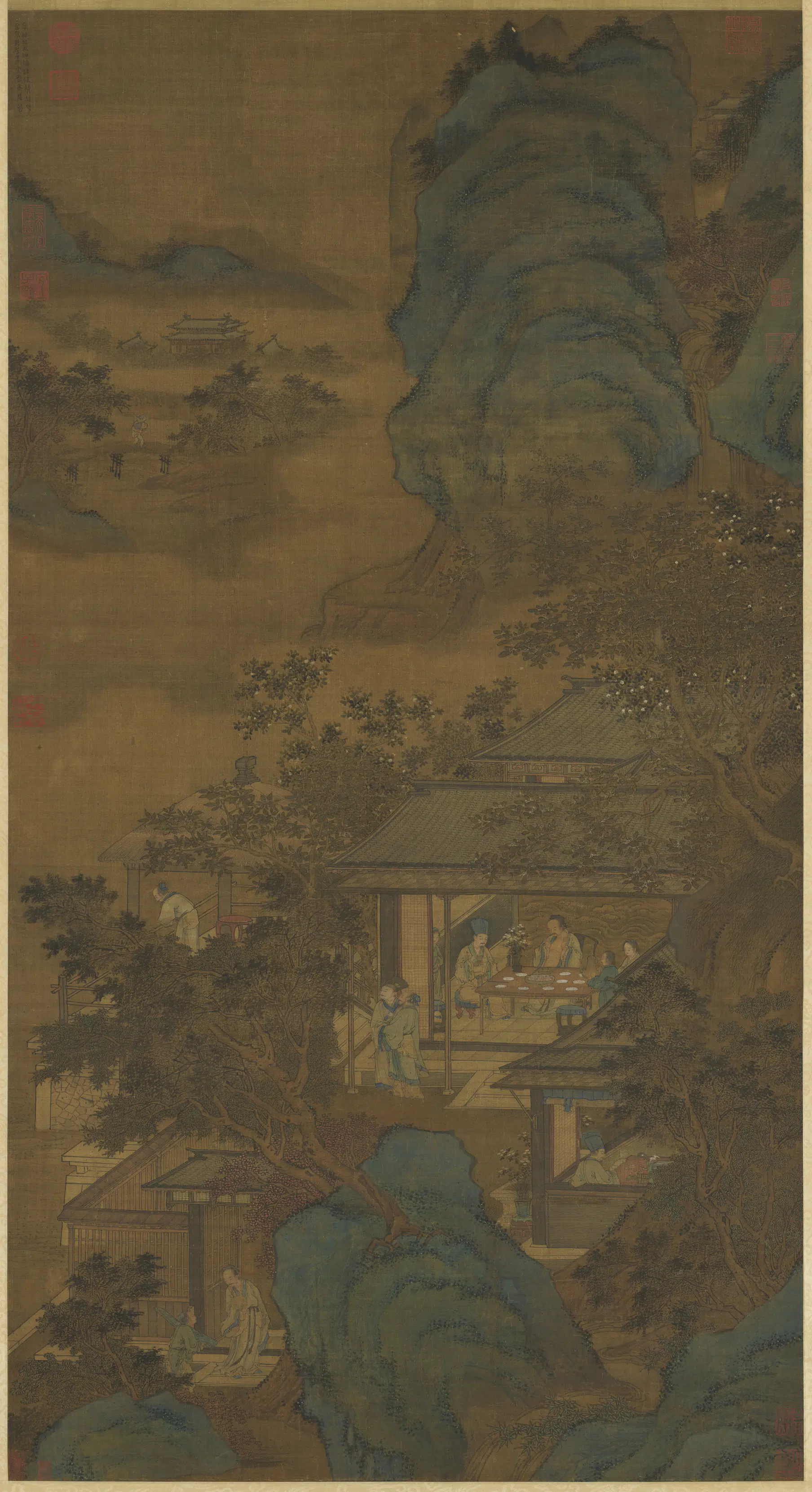 宋代【龚开】《天香书屋图轴》 第1张