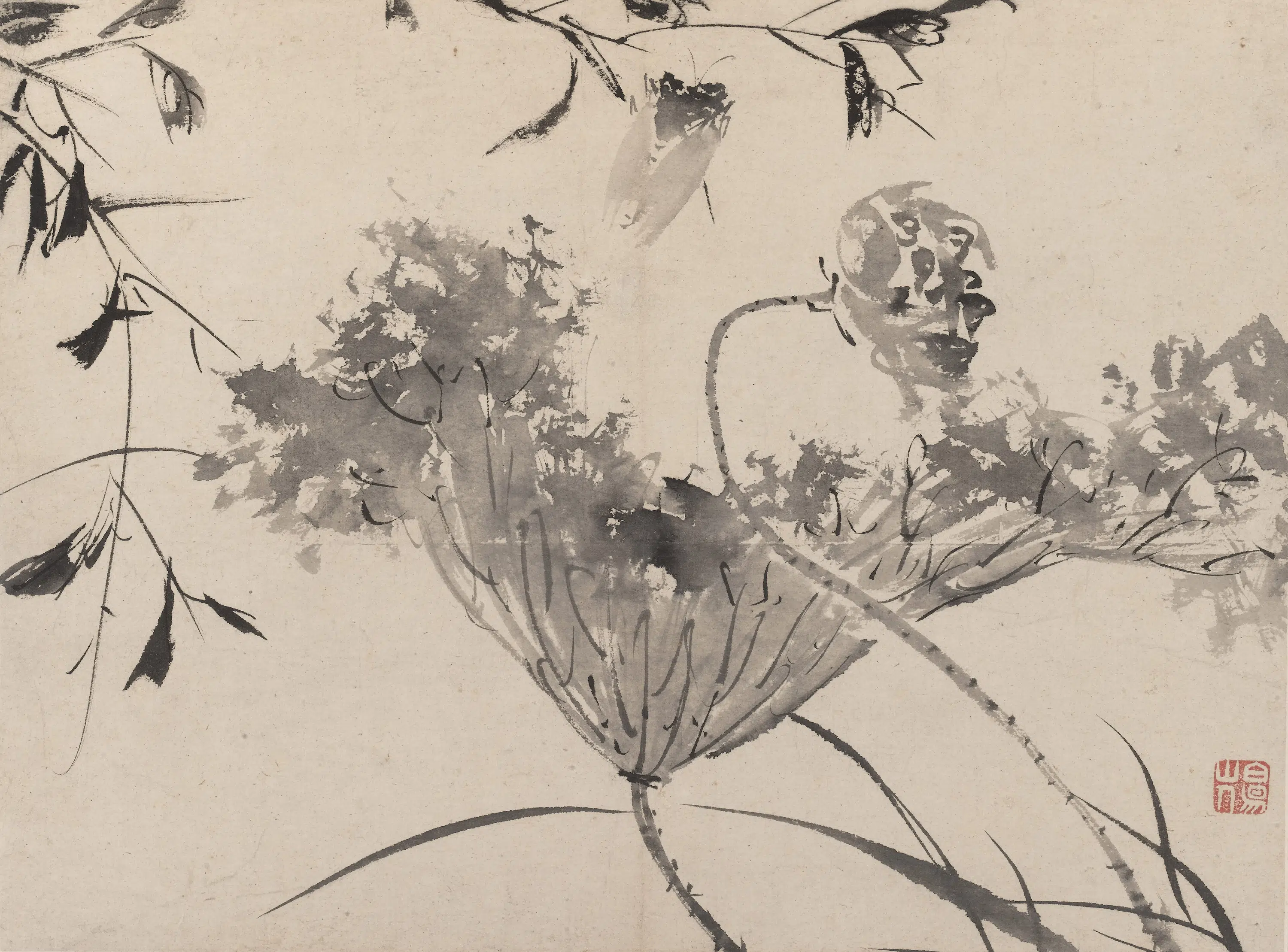 明朝【陈淳（道复）】《墨花图册》 第12张