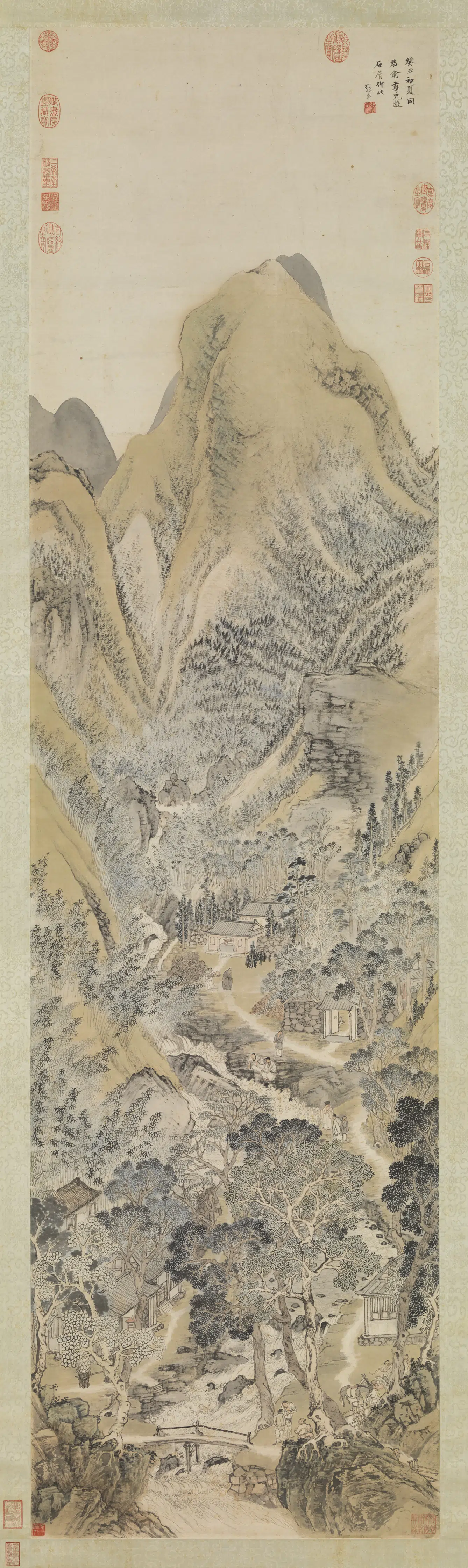 明朝【张宏】《石屑山图轴》