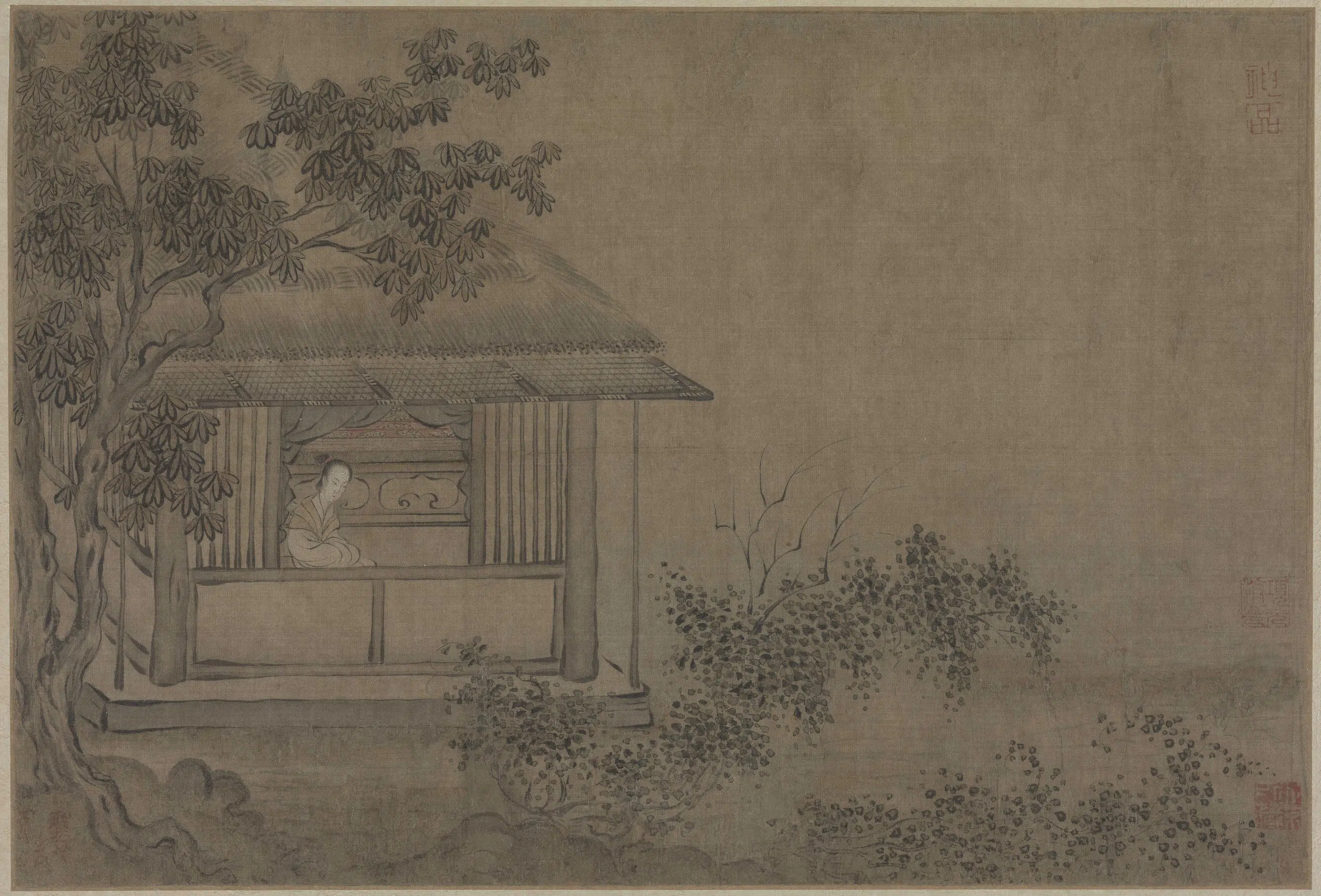 宋代【马和之】《画赵构书唐风册(12开)》 第2张 宋代【马和之】《画赵构书唐风册(12开)》 第2张