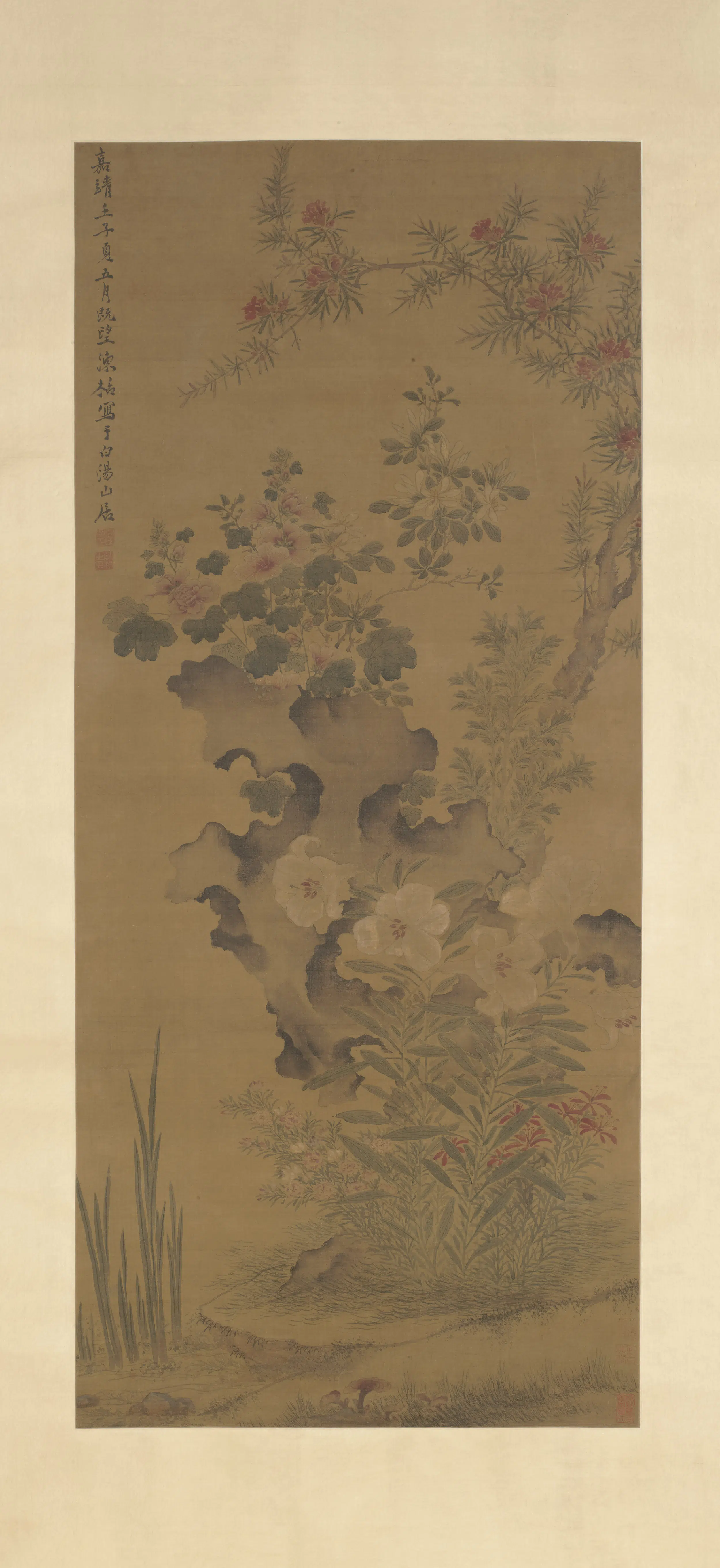 明朝【陈栝（括）】《端午即景图轴》