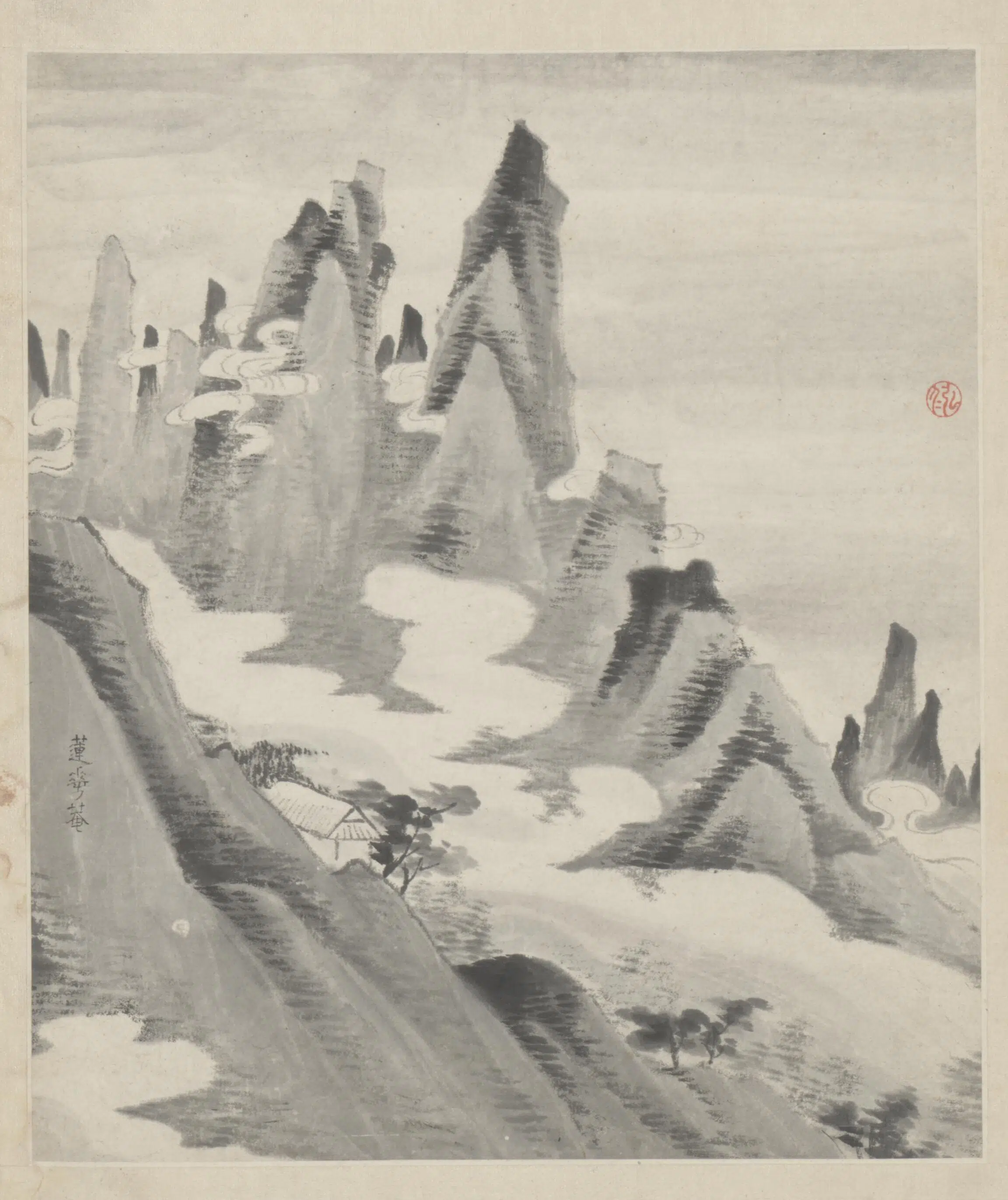 清代【弘仁】《黄山图册-60开》 第60张 清代【弘仁】《黄山图册-60开》 第60张