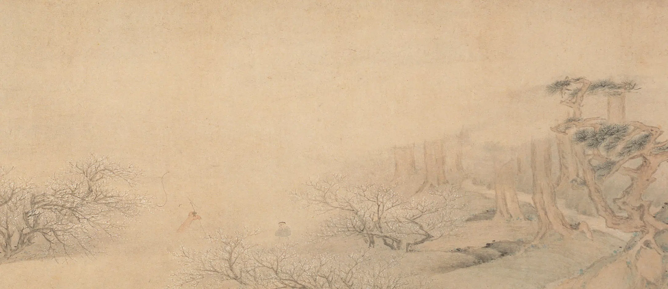 清代【叶欣】《梅花流泉图卷》 第6张