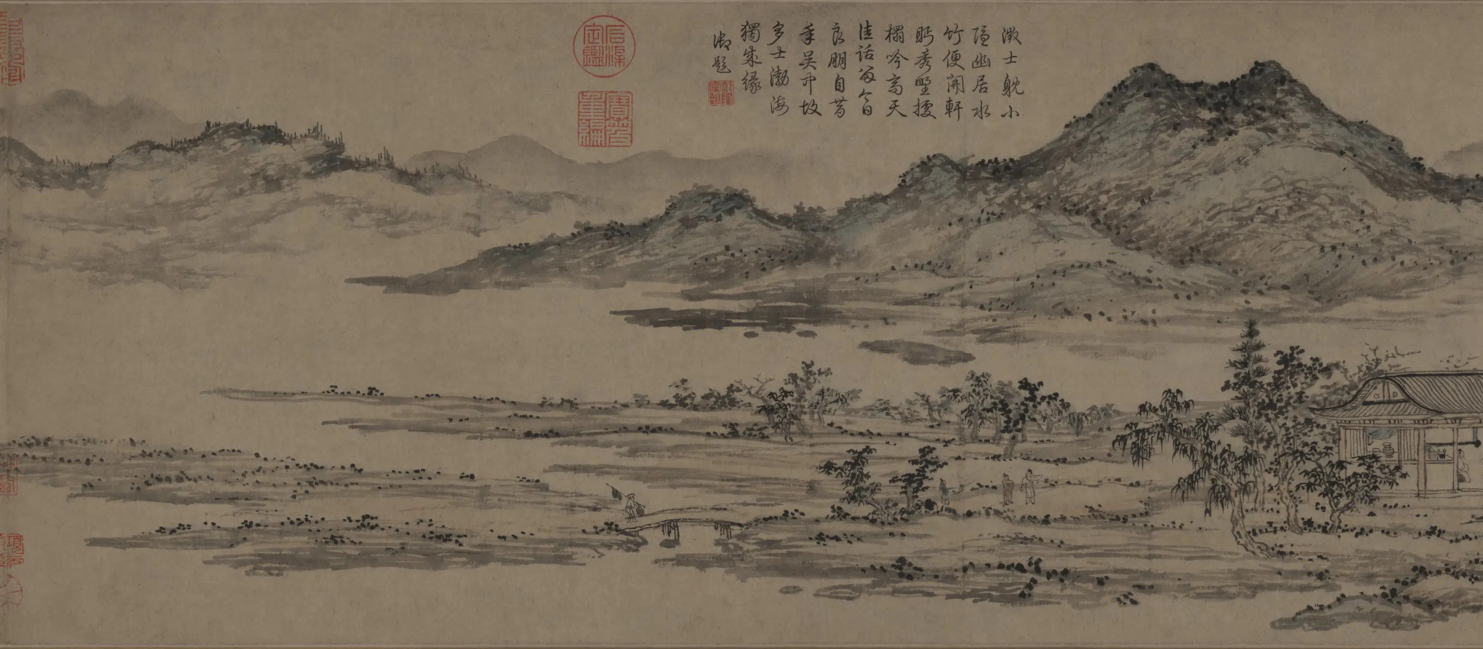 元朝【朱德润】《秀野轩图卷》 第22张
