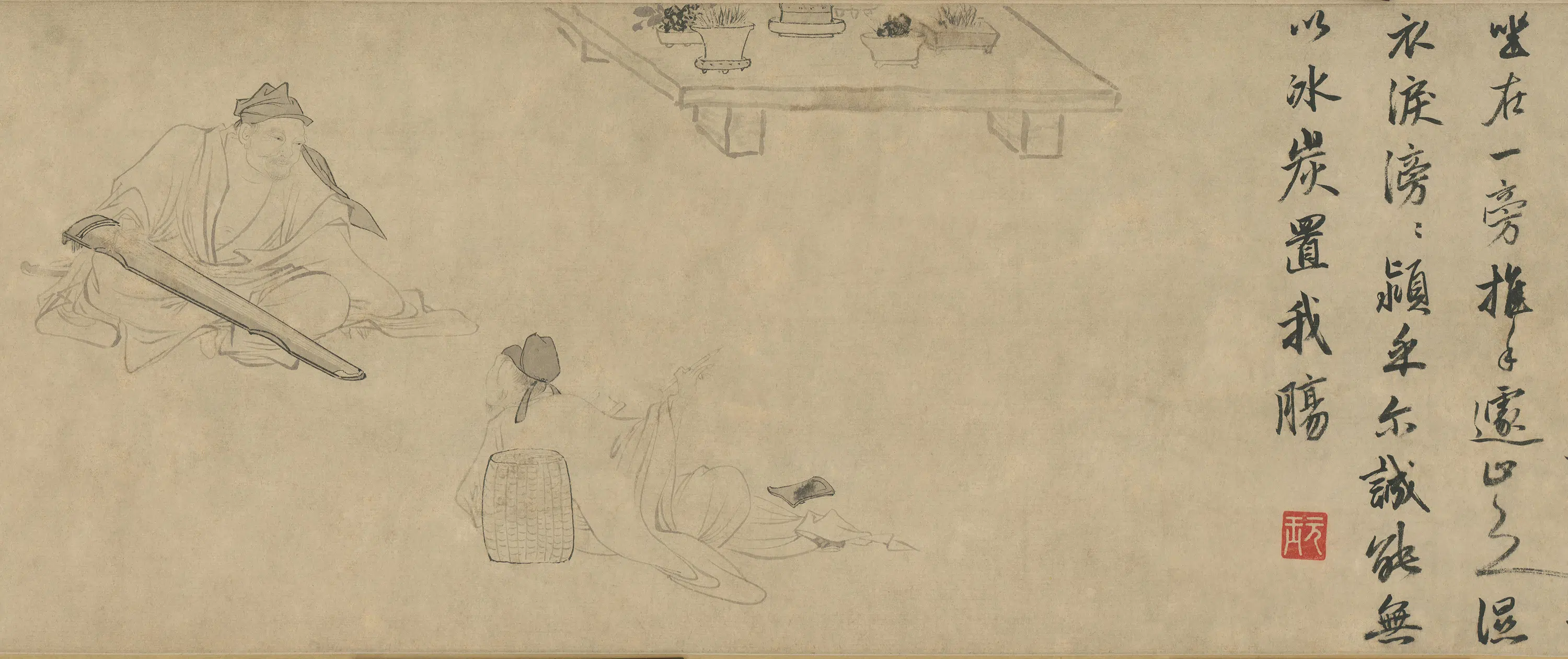 明朝【杜堇】《画古贤诗意卷》 第2张 明朝【杜堇】《画古贤诗意卷》 第2张