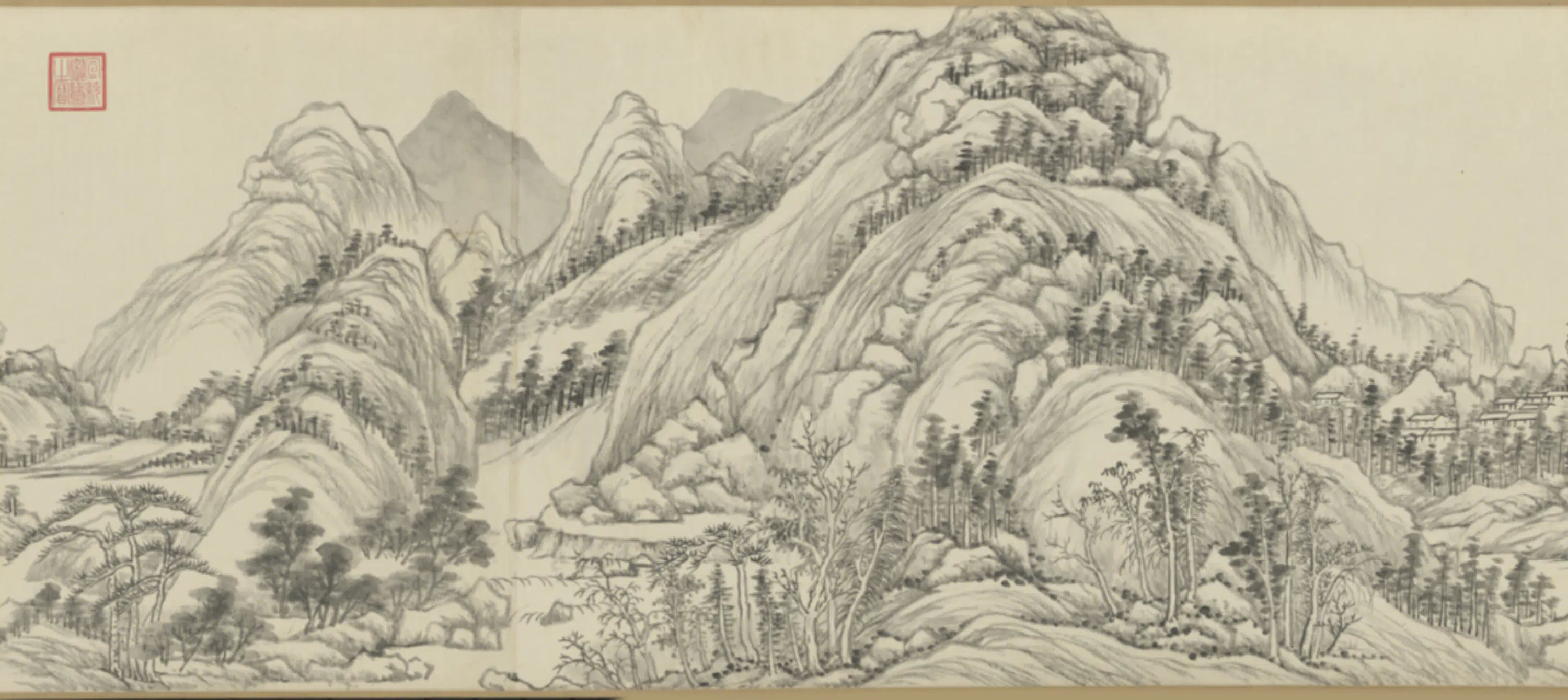 清代【方琮】《仿黄公望富春山图卷》 第5张 清代【方琮】《仿黄公望富春山图卷》 第5张