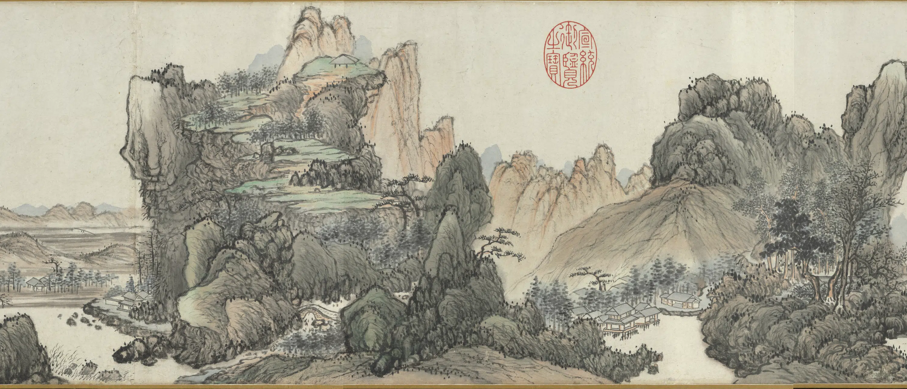 明朝【周用】《溪山烟霭卷》 第5张 明朝【周用】《溪山烟霭卷》 第5张